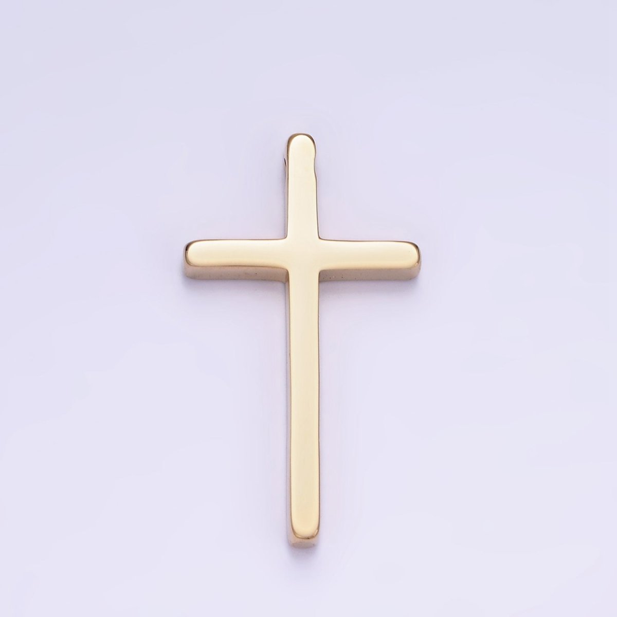Stainless Steel 30mm Latin Cross Minimalist Charm | P942