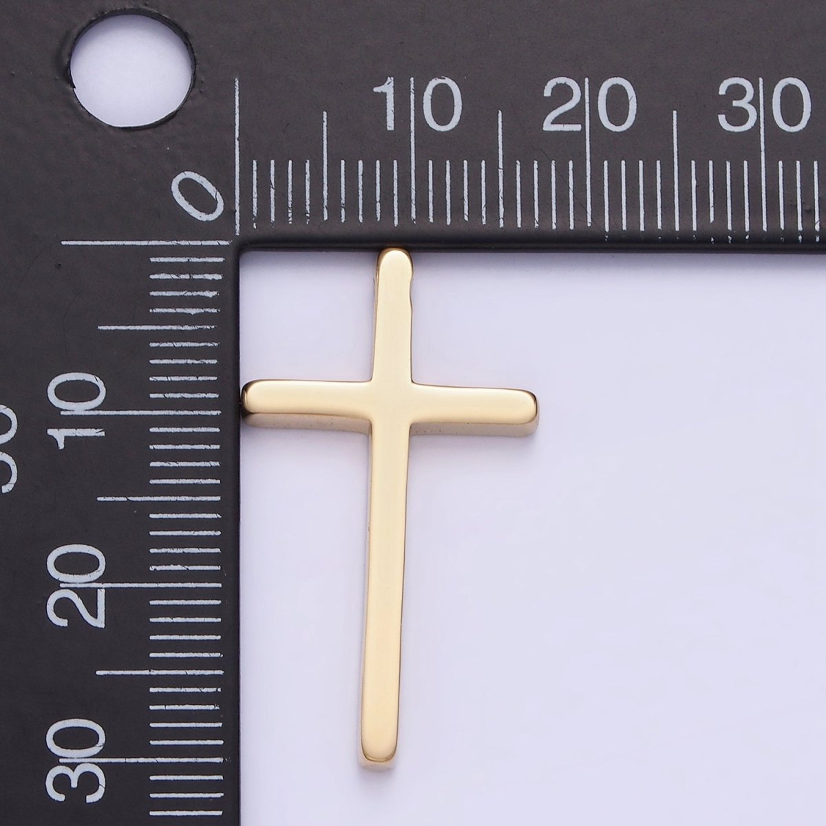 Stainless Steel 30mm Latin Cross Minimalist Charm | P942