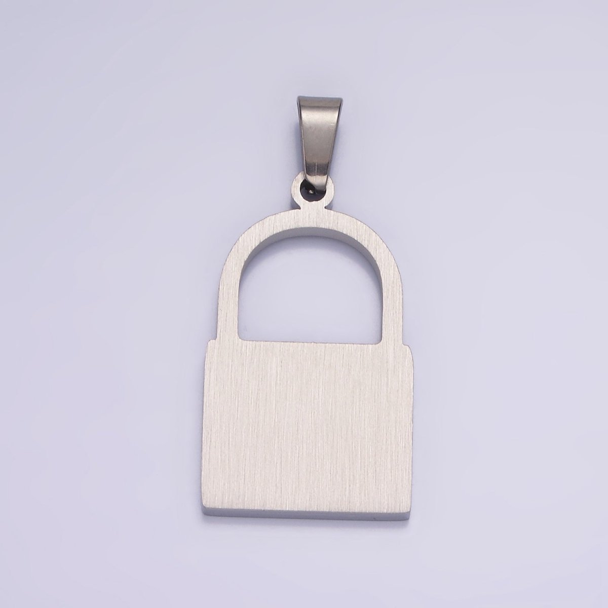 Stainless Steel 30mm Padlock Minimalist Pendant in Gold & Silver | P-846