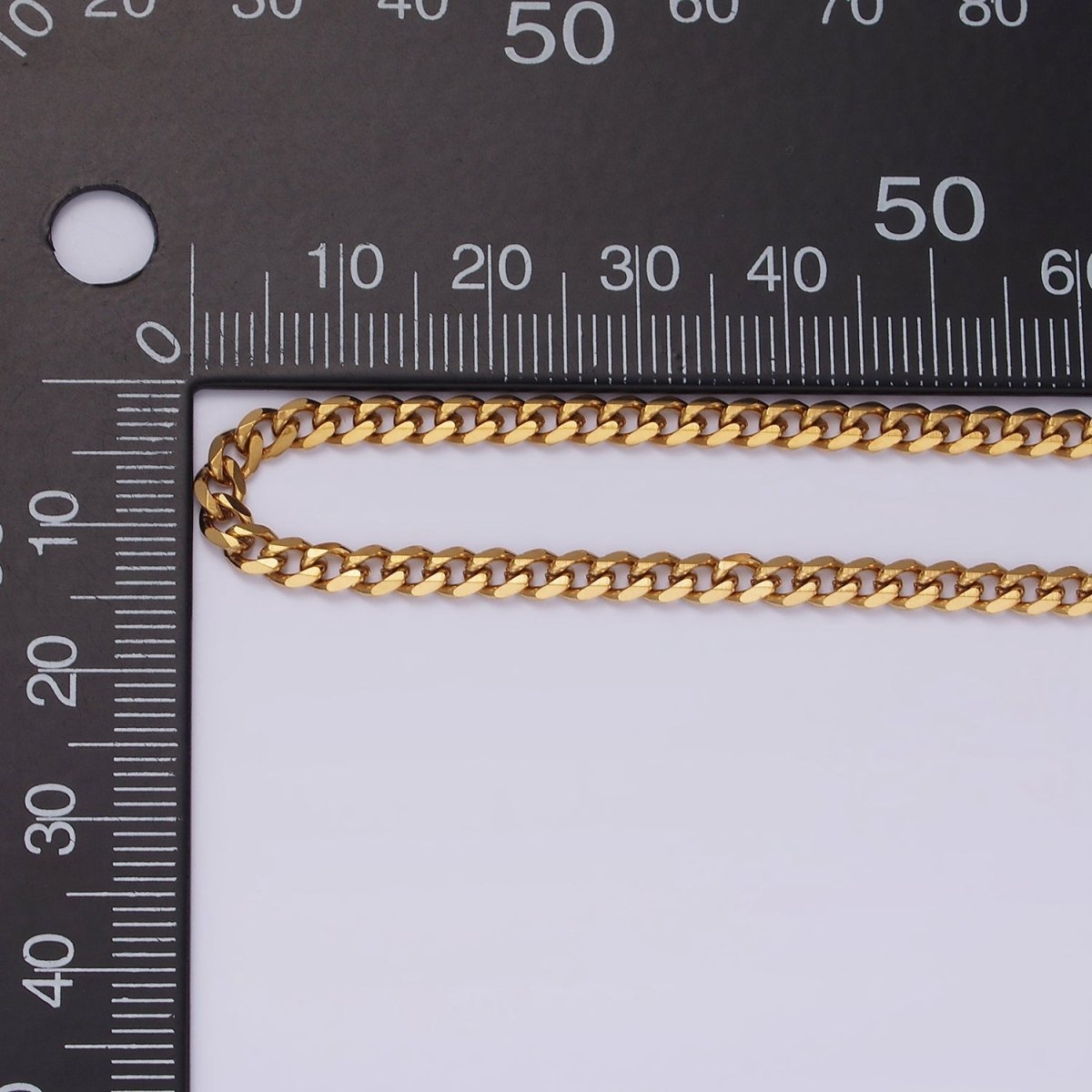 Stainless Steel 3.5mm Concave Curb 18 Inch Layering Chain Necklace | WA-2317 Clearance Pricing