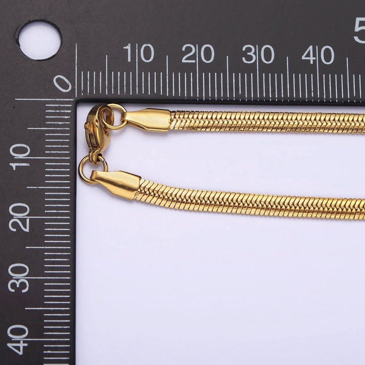 Stainless Steel 3.5mm Herringbone 18 Inch Layering Chain Necklace | WA-2021 Clearance Pricing
