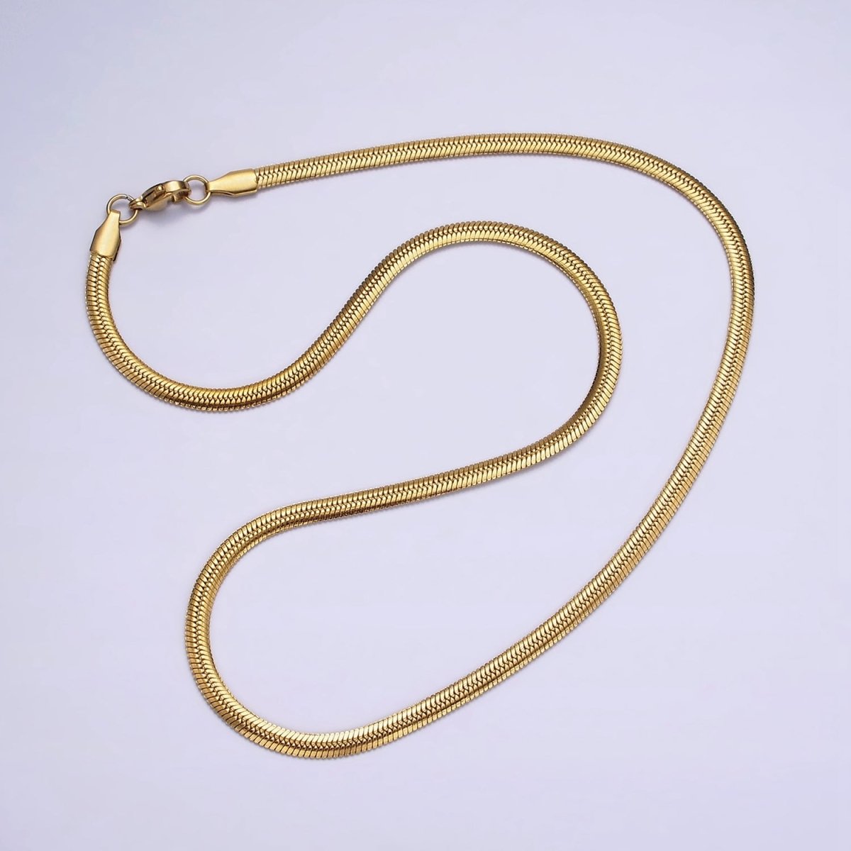 Stainless Steel 3.5mm Herringbone 18 Inch Layering Chain Necklace | WA-2021 Clearance Pricing