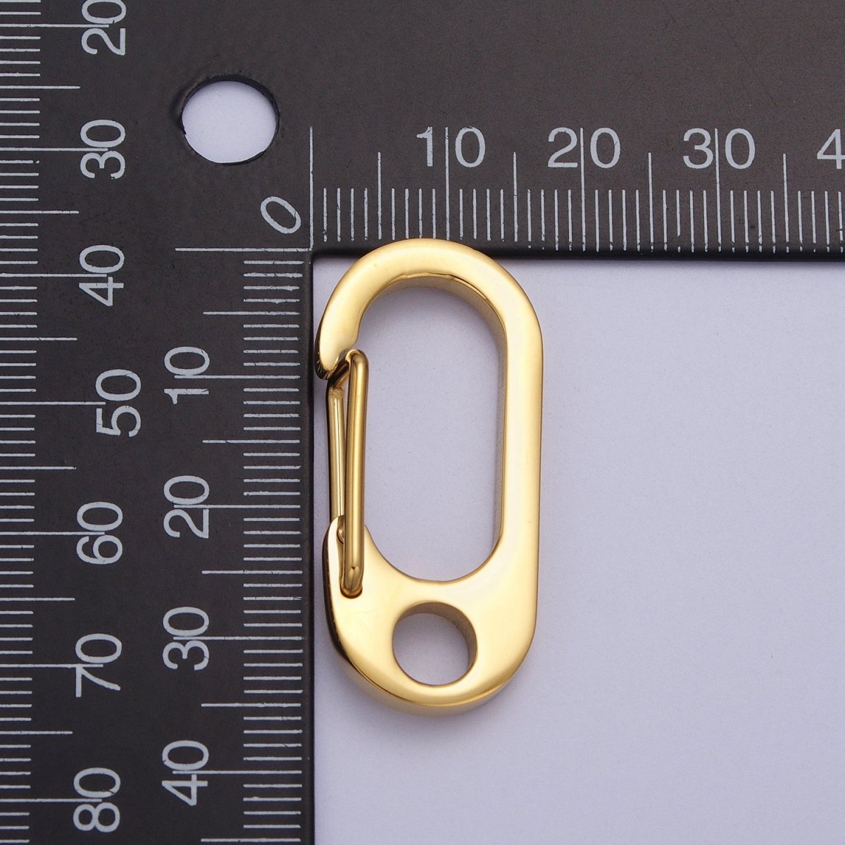 Stainless Steel 36mm, 42mm, 48mm, 53mm Oval Carabiner Clip Jewelry Supply in Gold & Silver | Z-005 ~ Z-012