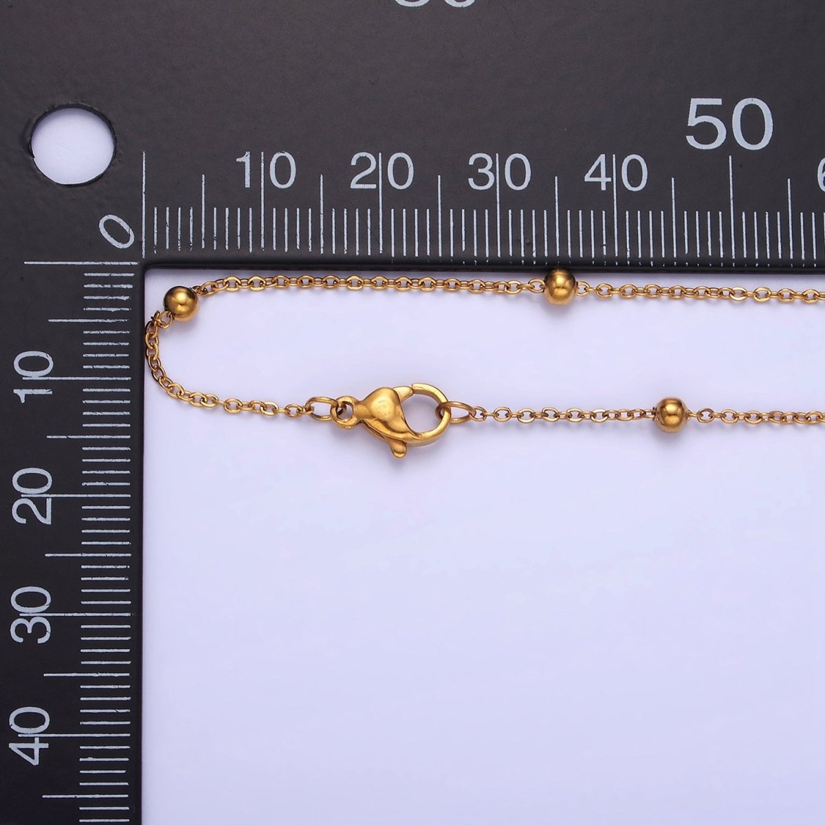 Stainless Steel 3mm Satellite Cable Chain 17.7 Inch Necklace | WA-2459