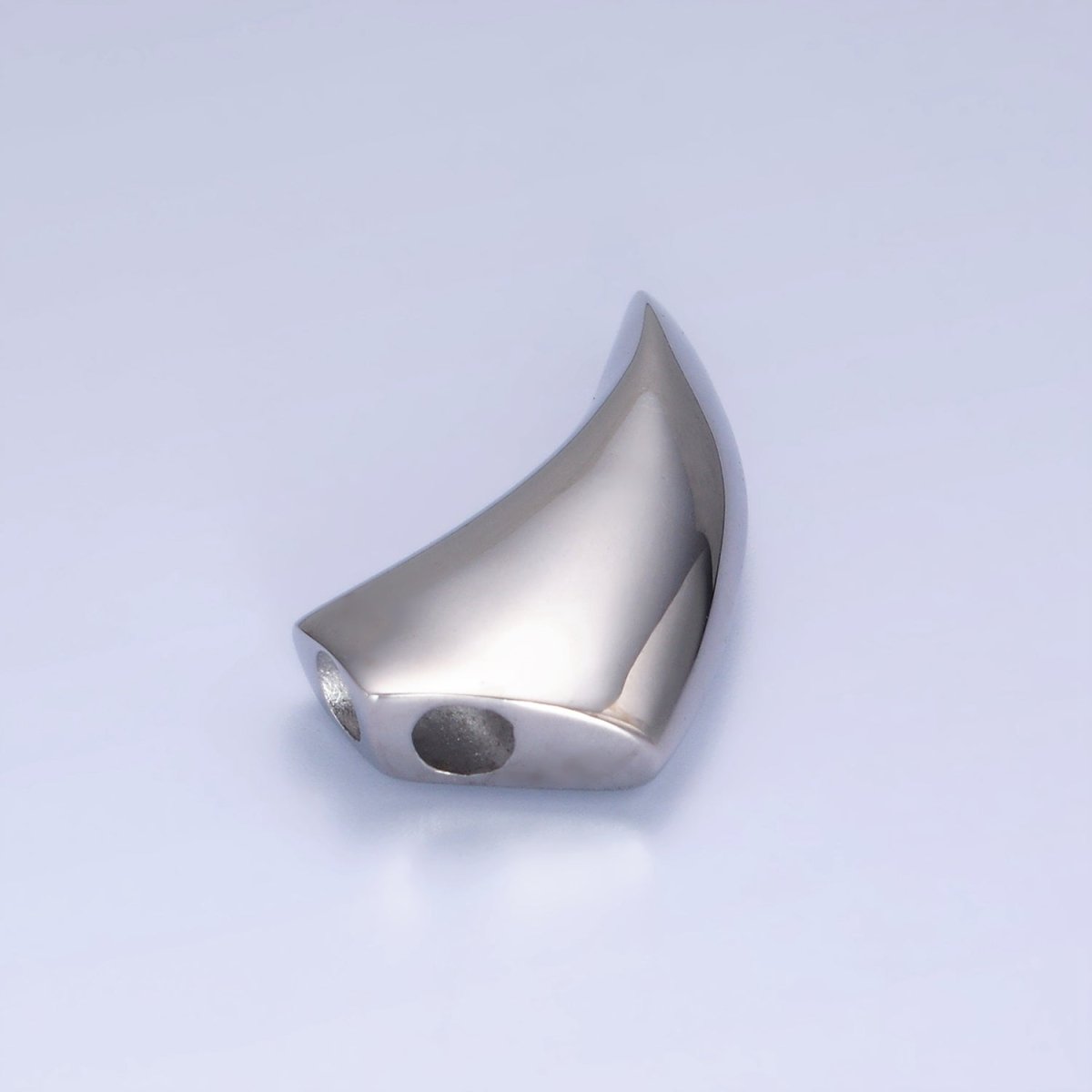 Stainless Steel 42mm Edged Geometric Tusk Charm | P943