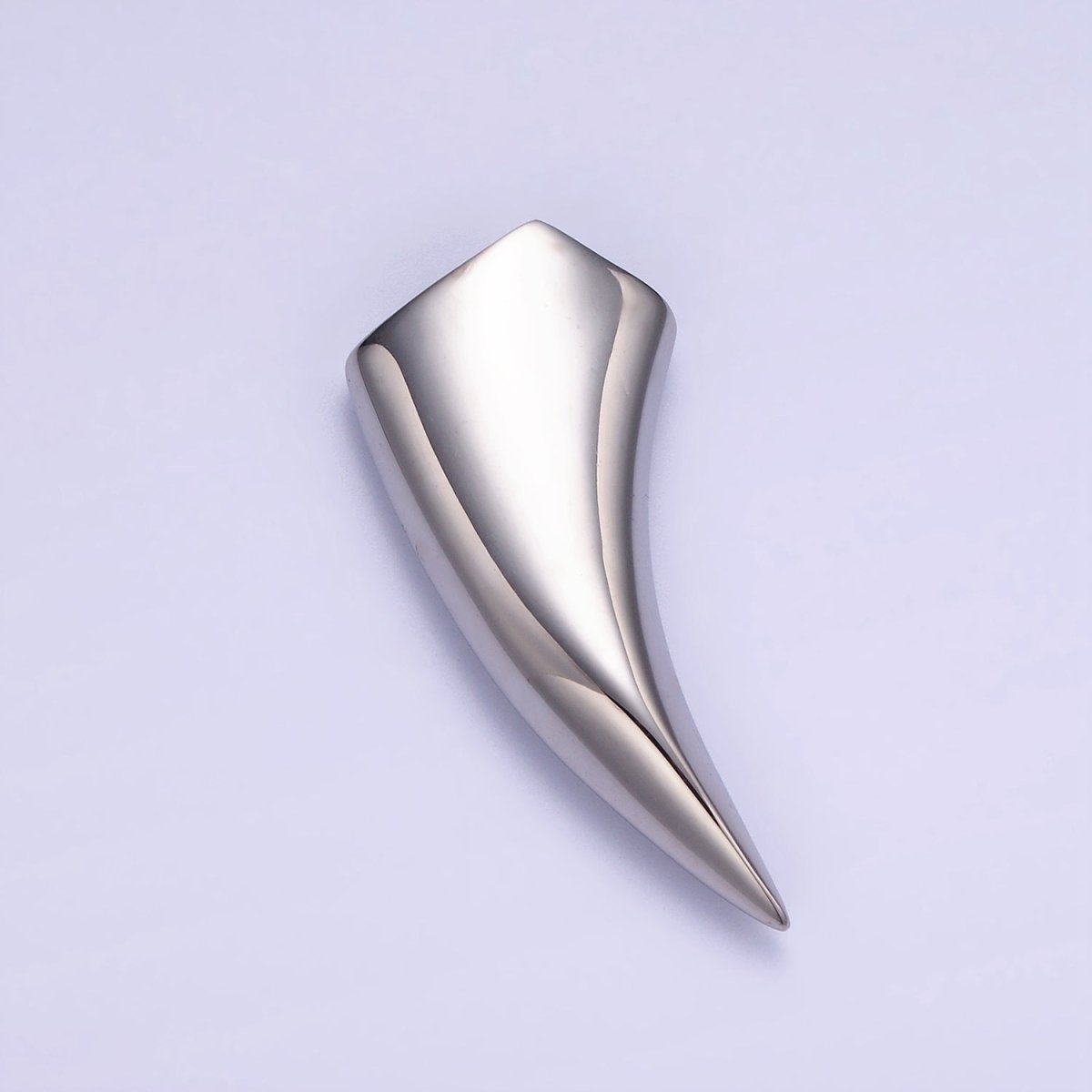 Stainless Steel 42mm Edged Geometric Tusk Charm | P943