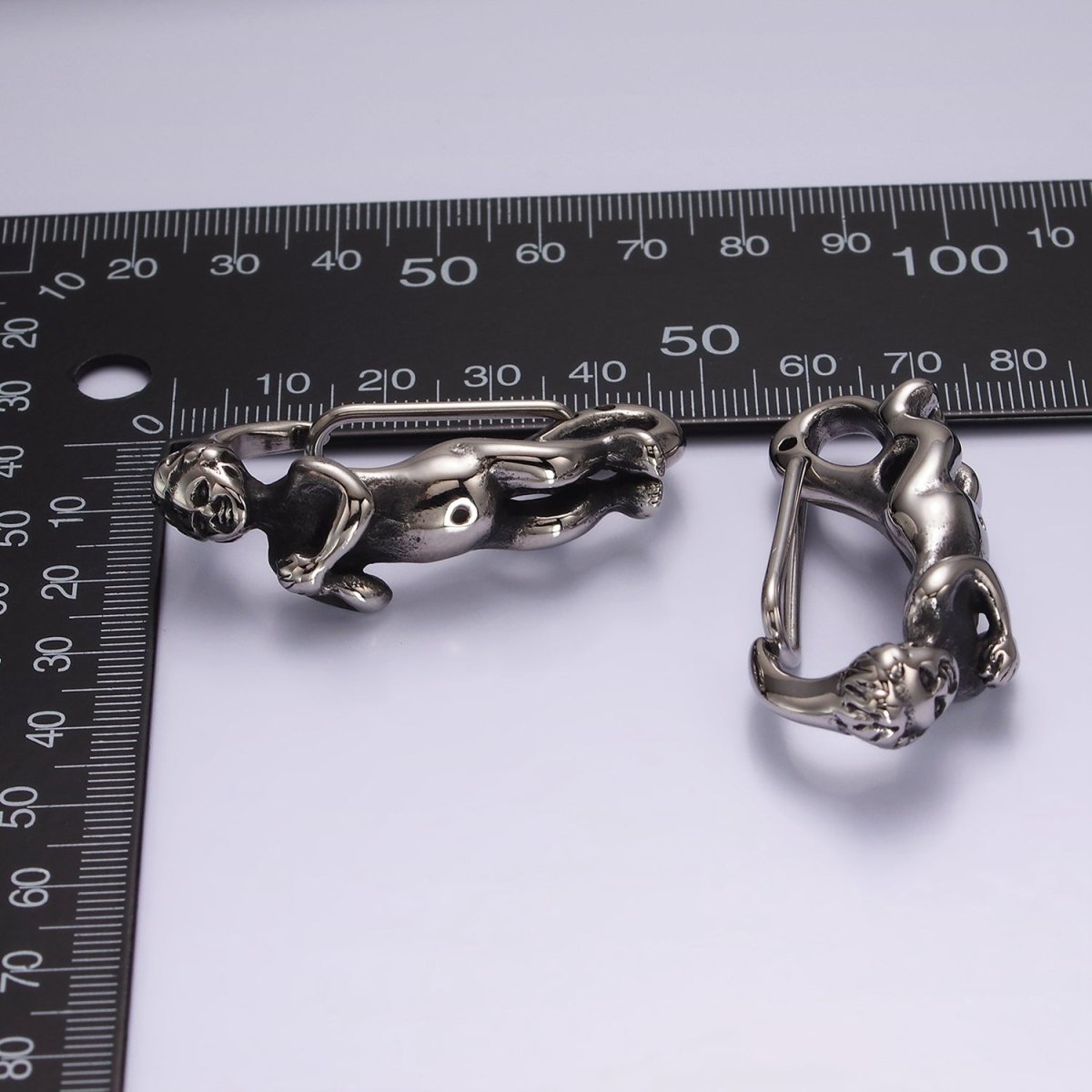 Stainless Steel 45mm Baby Angel Carabiner Snap Hook Findings for Keychain Supply Component | Z666
