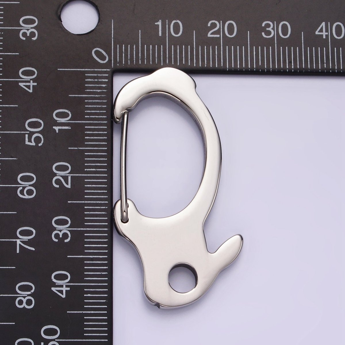 Stainless Steel 45mm Geometric Snap Hook Carabiner Jewelry Findings Supply | Z563