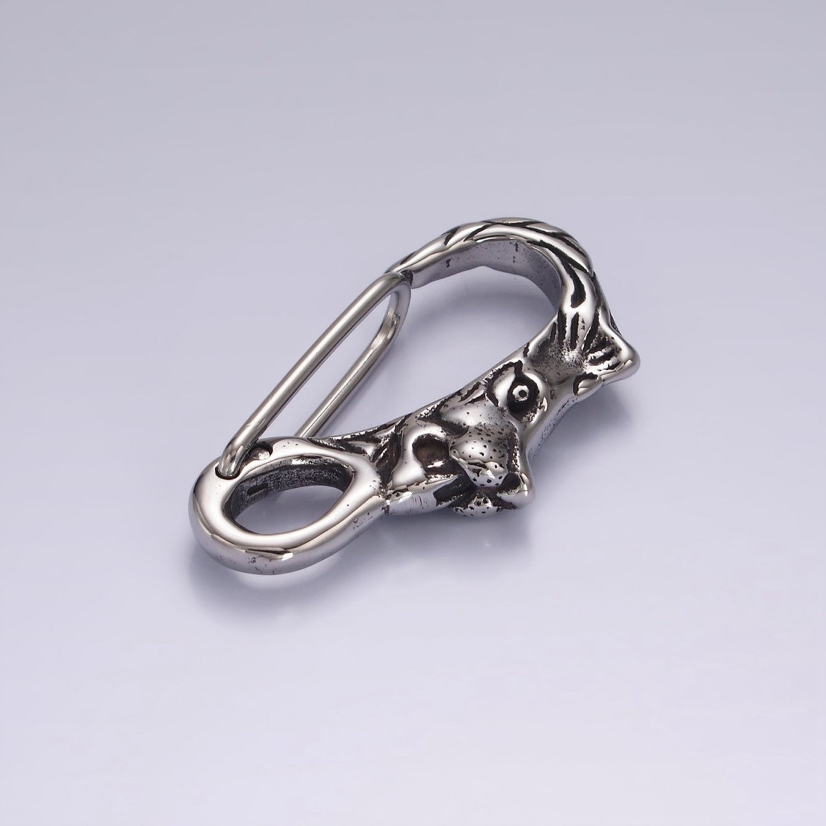 Stainless Steel 45mm Lion Animal Carabiner Snap Hook Findings | Z665