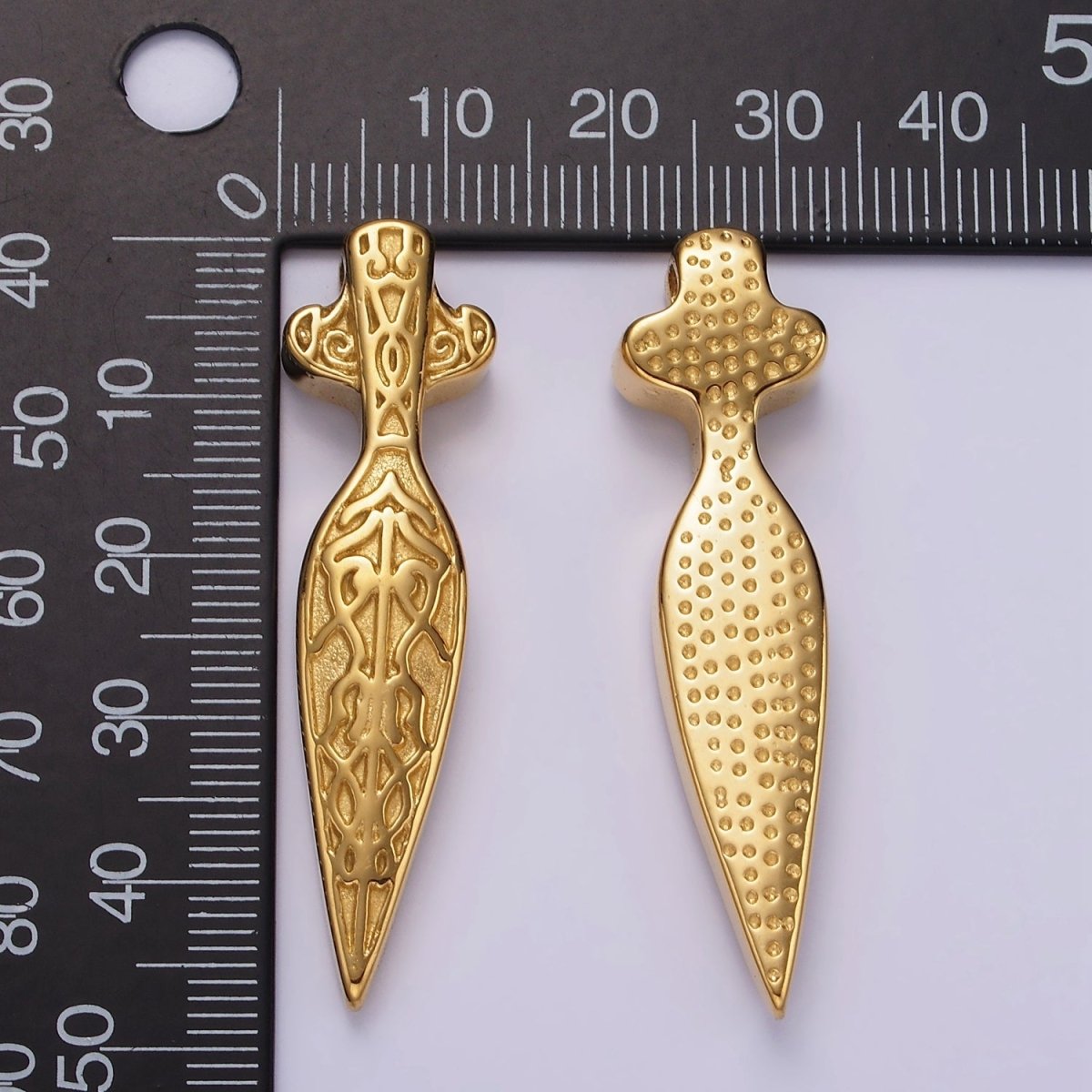 Stainless Steel 47mm Artisan Sword Dagger Knife Weapon Pendant | P1069