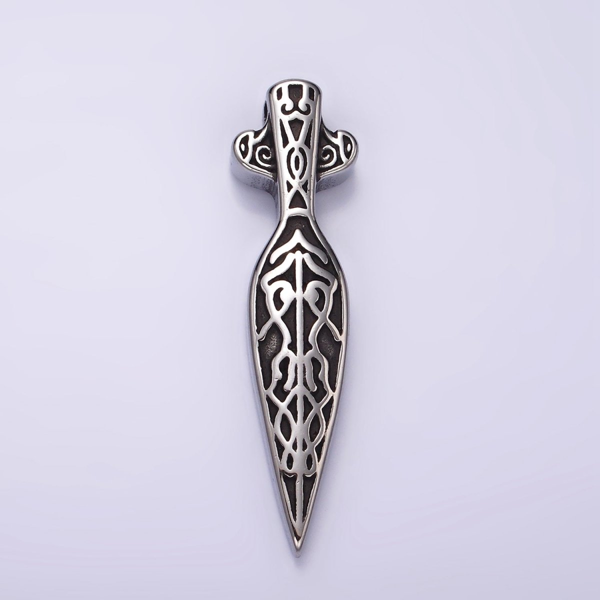 Stainless Steel 47mm Artisan Sword Dagger Knife Weapon Pendant | P1362
