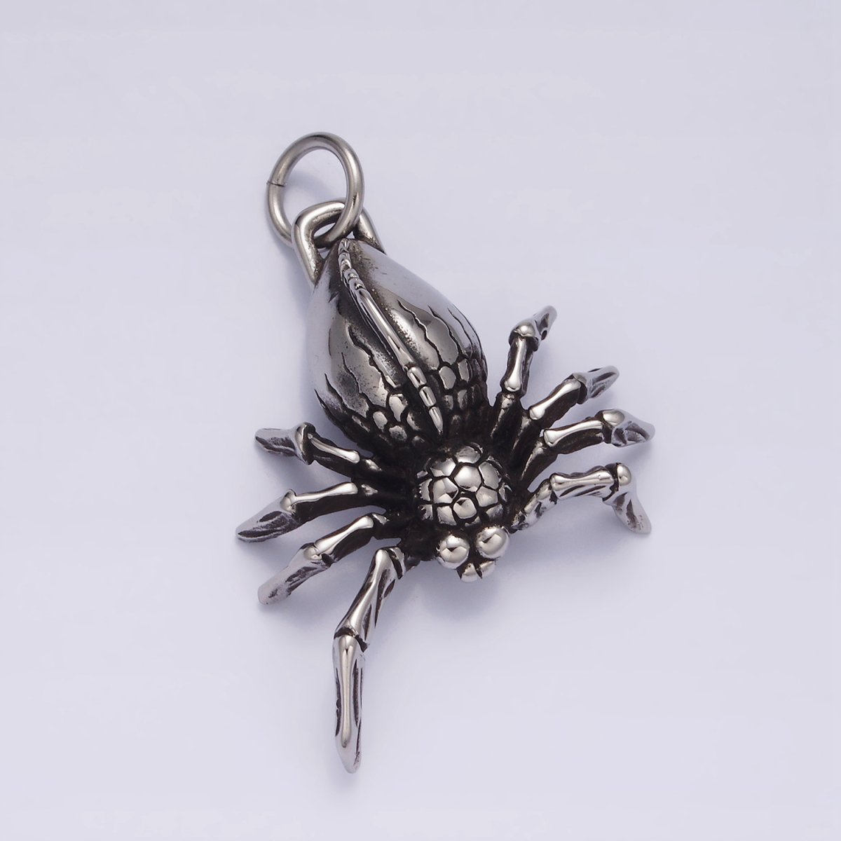 Stainless Steel 50mm Tarantula Spider Crawl Charm Halloween Jewelry P-616