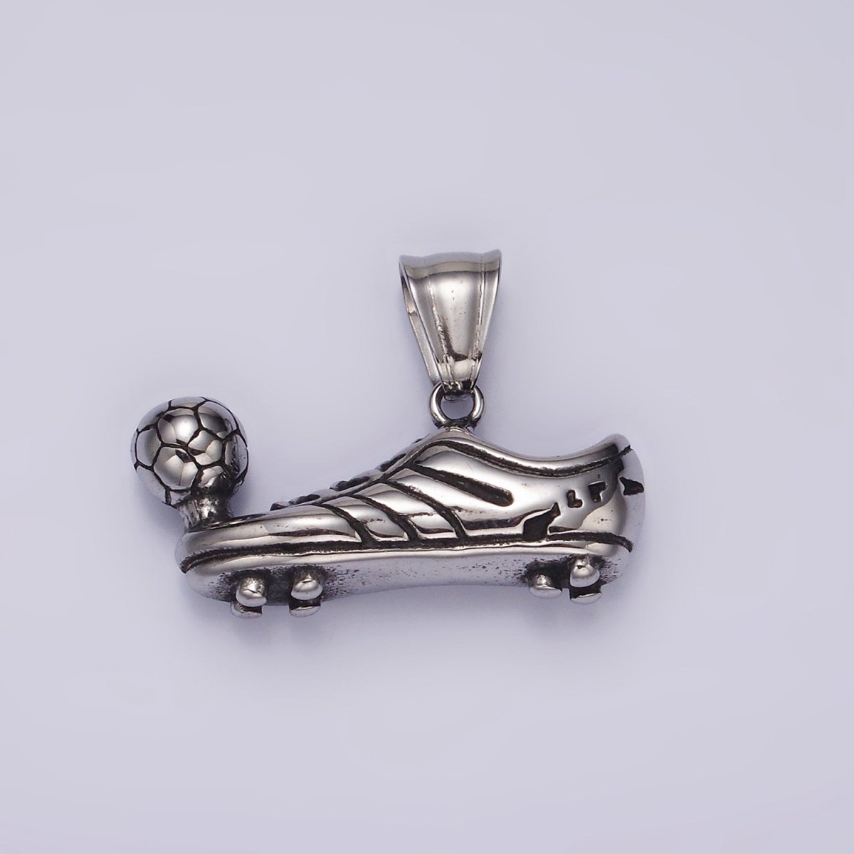 Stainless Steel Ball Soccer Football Shoes Cleat Sport Pendant for Boy Girl Gift | P1060