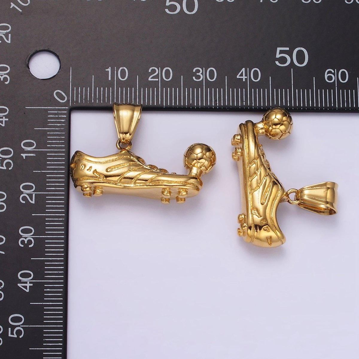 Stainless Steel Ball Soccer Football Sport Shoes Pendant | P1072