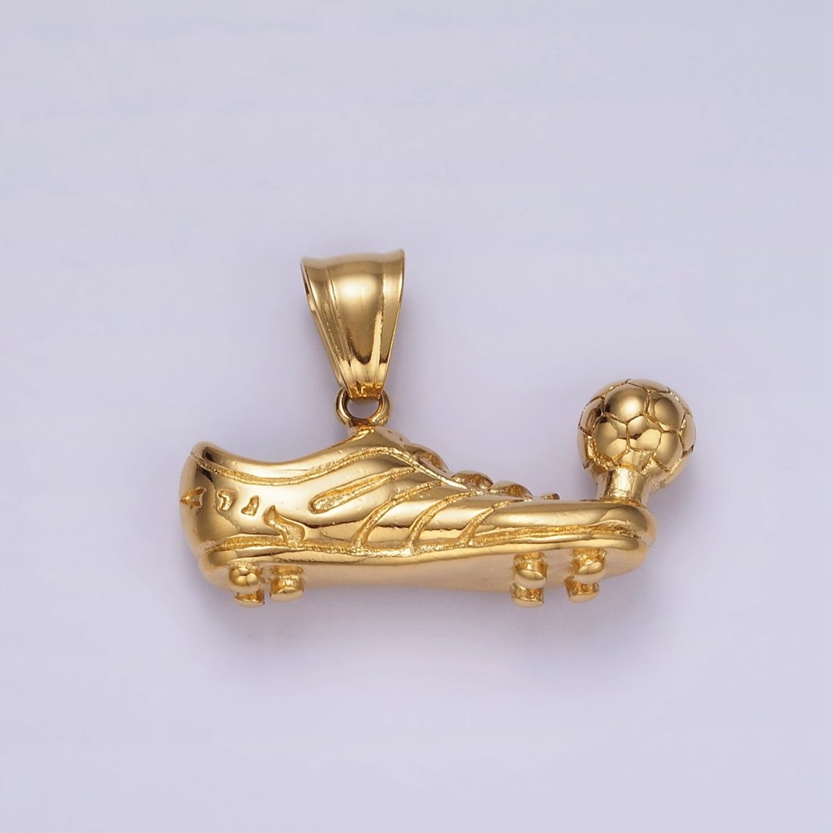 Stainless Steel Ball Soccer Football Sport Shoes Pendant | P1072