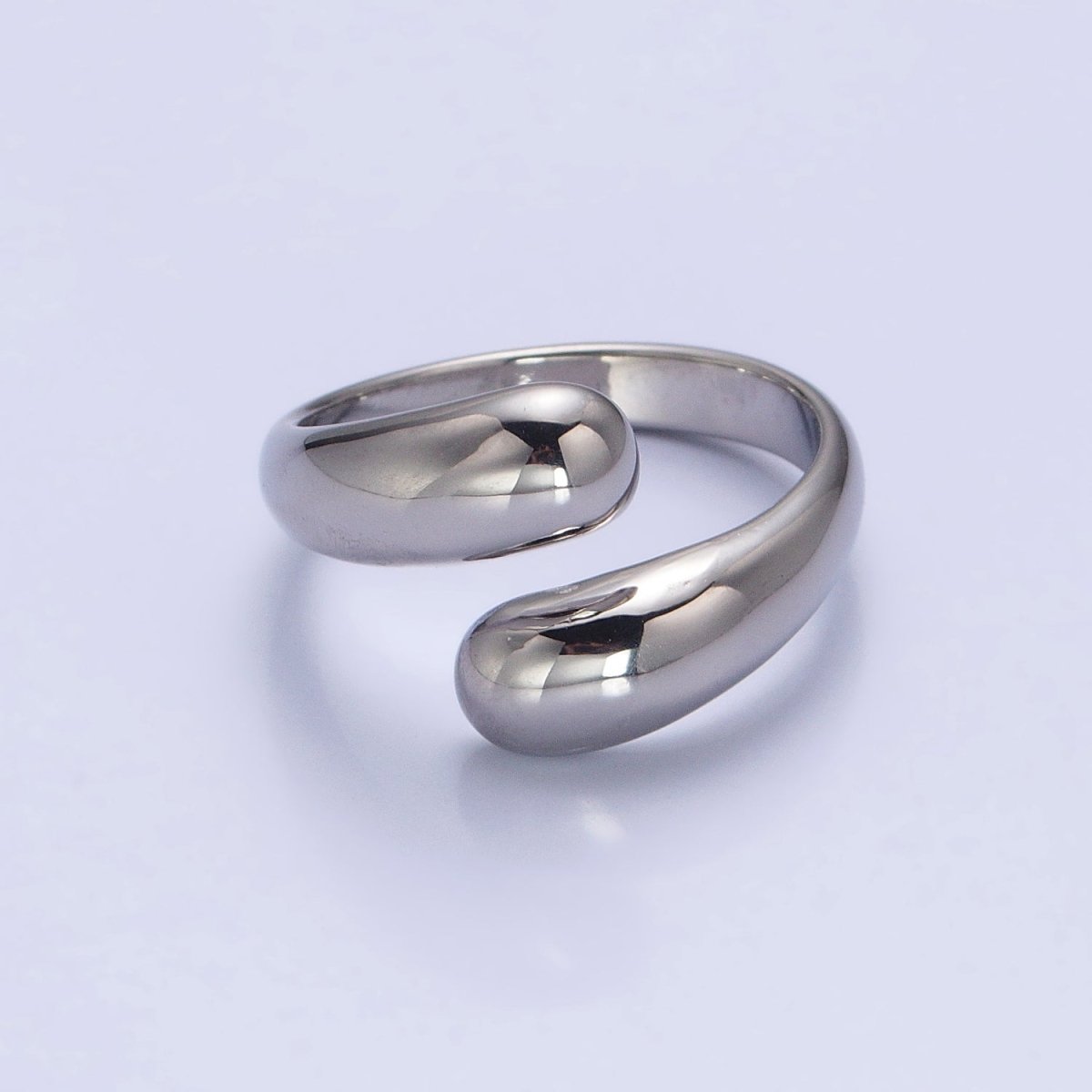 Stainless Steel Chubby Geometric Claw Open Band Ring in Gold & Silver | O-1730~O-1732