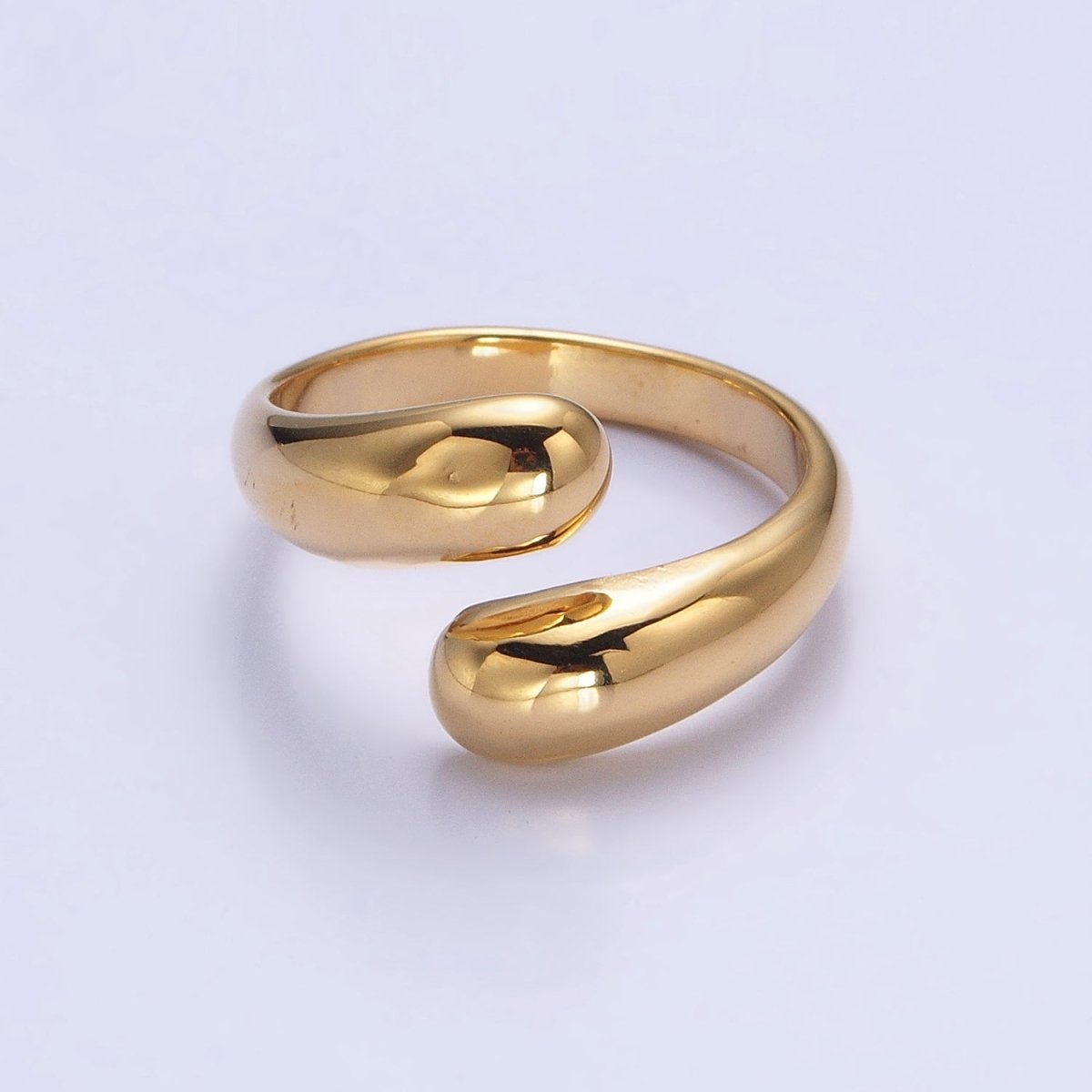 Stainless Steel Chubby Geometric Claw Open Band Ring in Gold & Silver | O-1730~O-1732