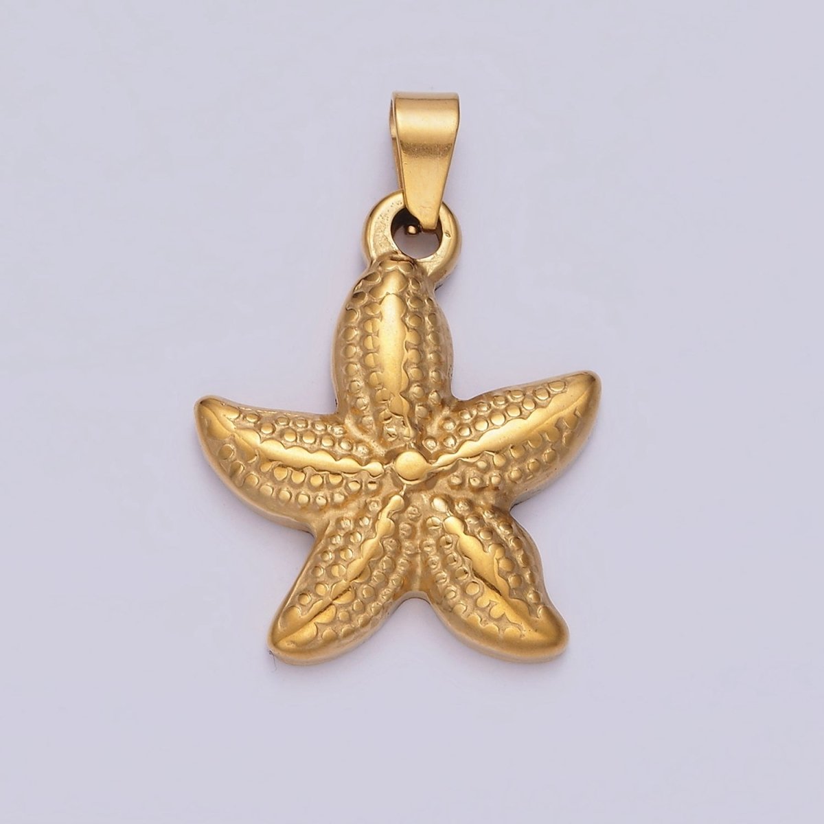 Stainless Steel Dotted Starfish Ocean Sea Animal Pendant | P-797