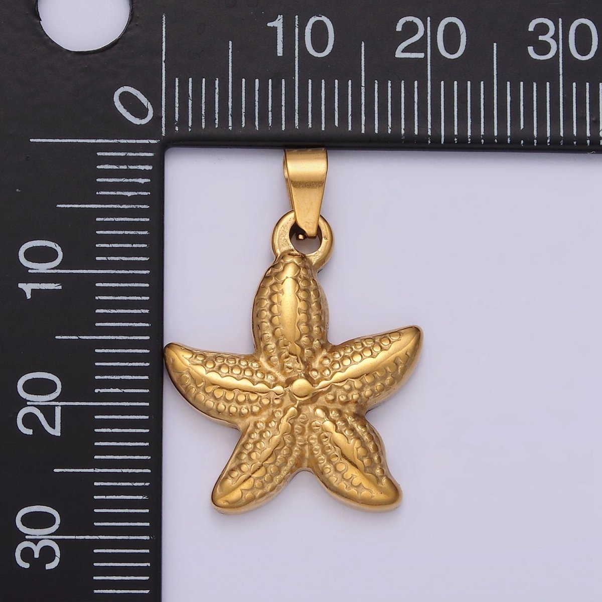 Stainless Steel Dotted Starfish Ocean Sea Animal Pendant | P-797
