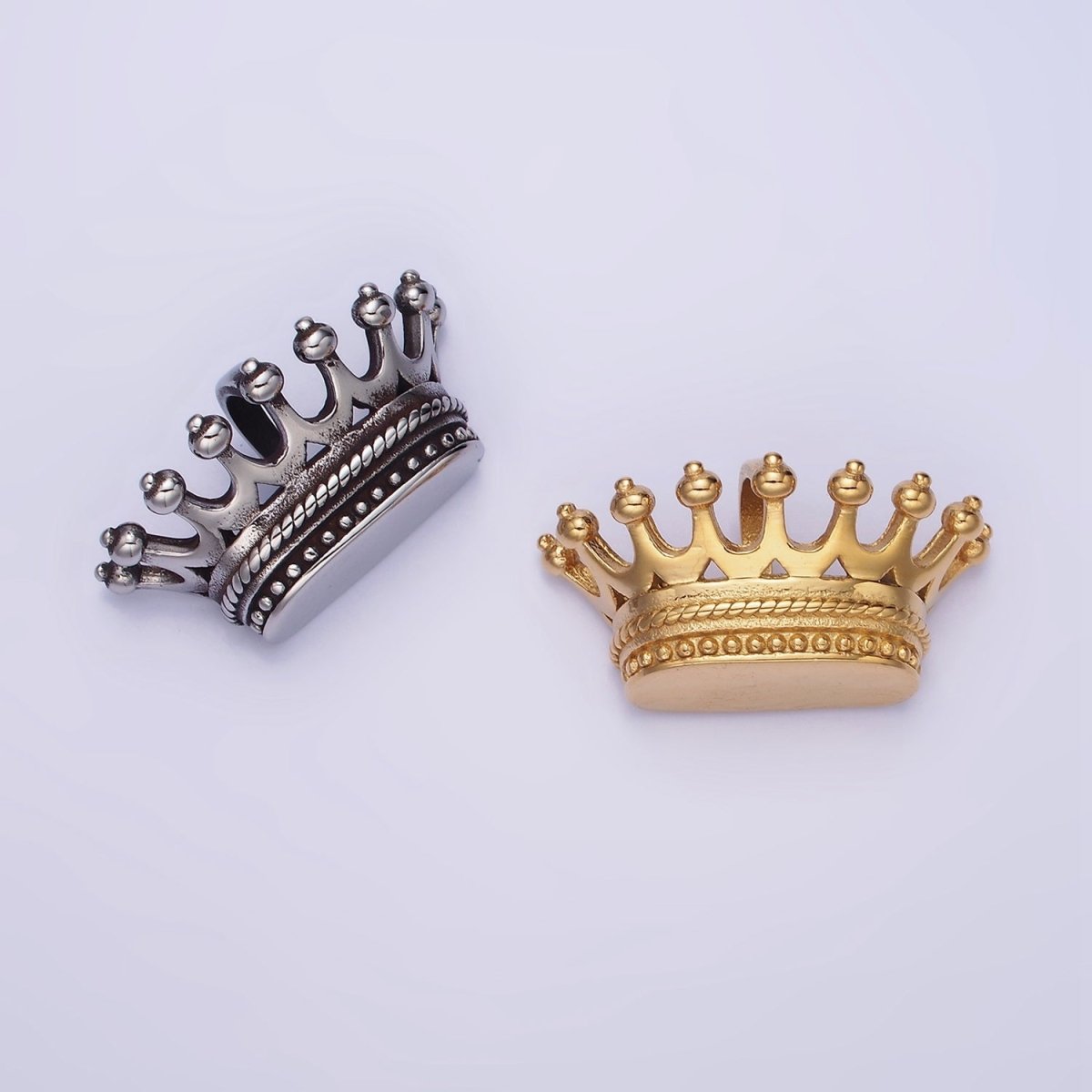 Stainless steel Duke Prince Royal Crown Charm Pendant, Royalty Vintage Crown Design | P1215