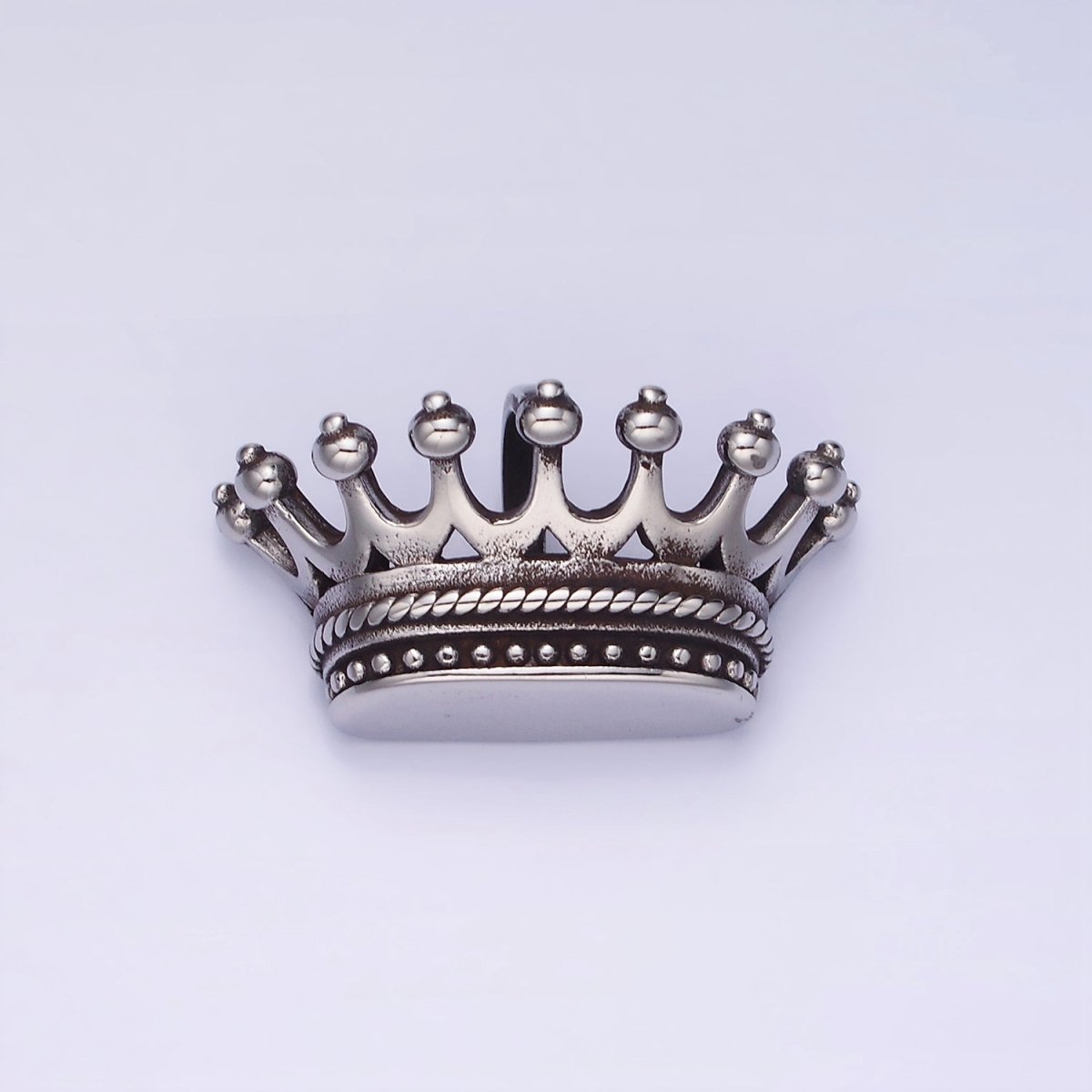 Stainless steel Duke Prince Royal Crown Charm Pendant, Royalty Vintage Crown Design | P1215