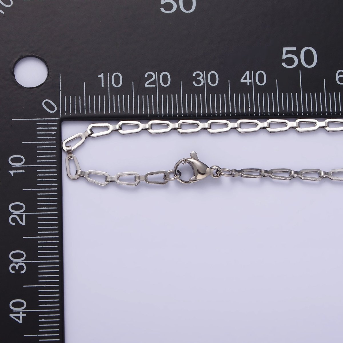 Stainless Steel Flat Oval Cable Chain Necklace 2.7mm Cable Chain Jewelry Making 18 inch Women Necklace | WA-2096 Clearance Pricing