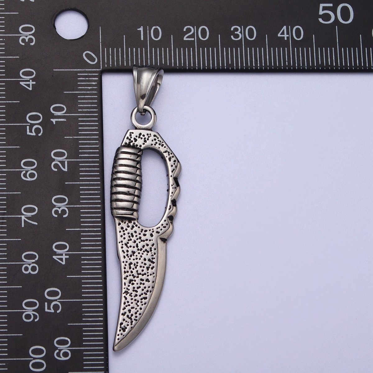 Stainless Steel Knife Dagger Self-Defense Weapon Statement Pendant J-415