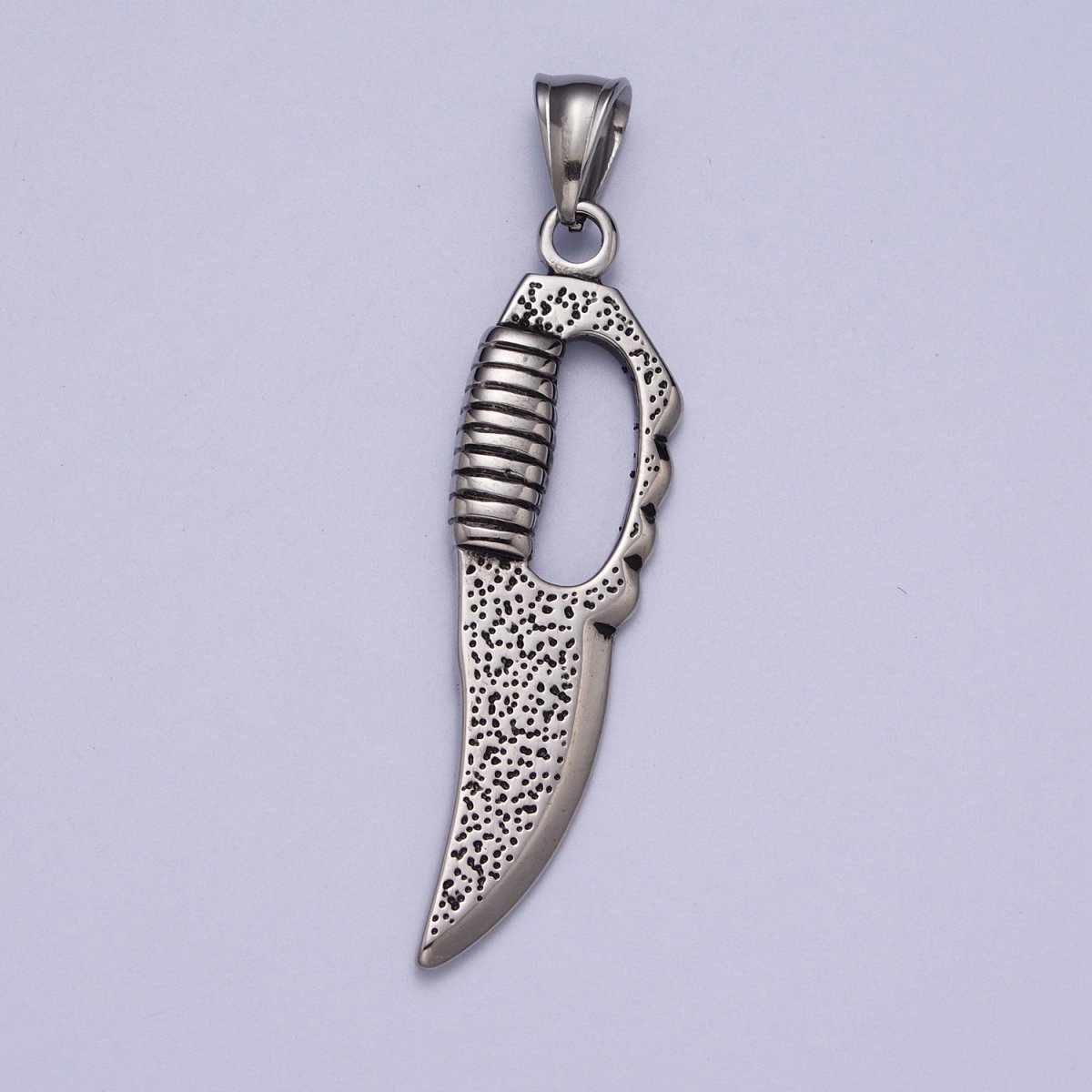 Stainless Steel Knife Dagger Self-Defense Weapon Statement Pendant J-415