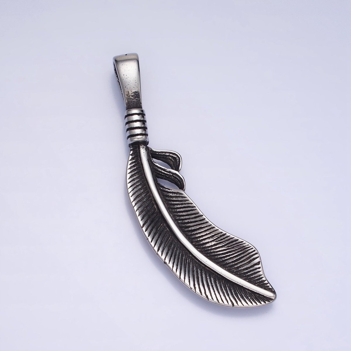 Stainless Steel Nature Flower Leaf Nature Mixed Metal Pendant J-809