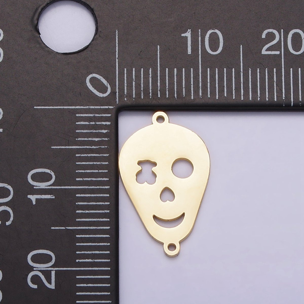 Stainless Steel Open Shape Smiley Face Minimalist Connector | P1231