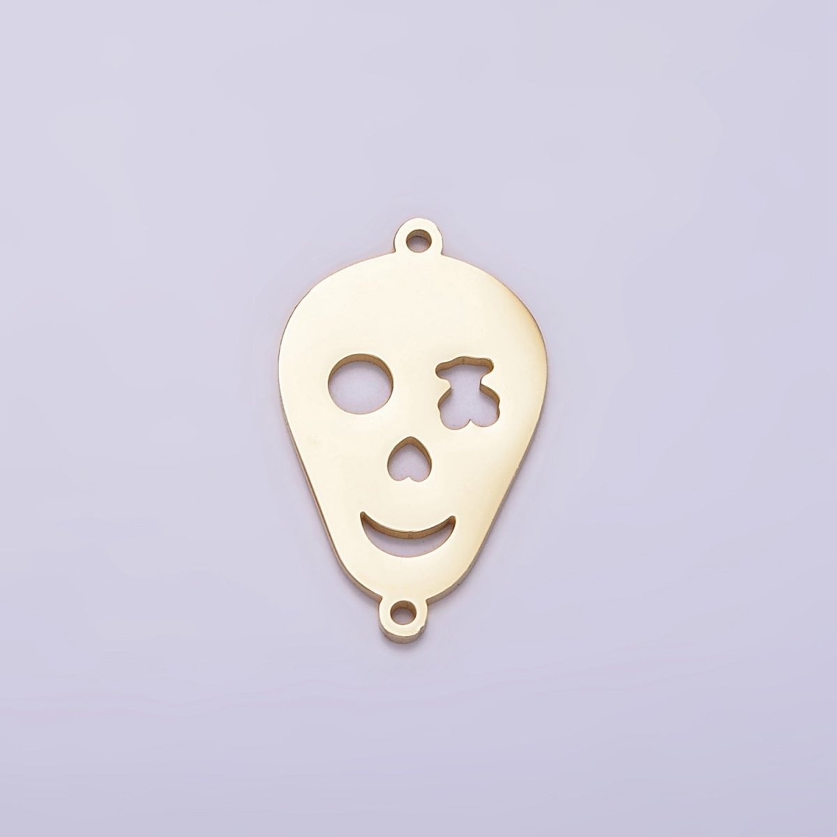 Stainless Steel Open Shape Smiley Face Minimalist Connector | P1231