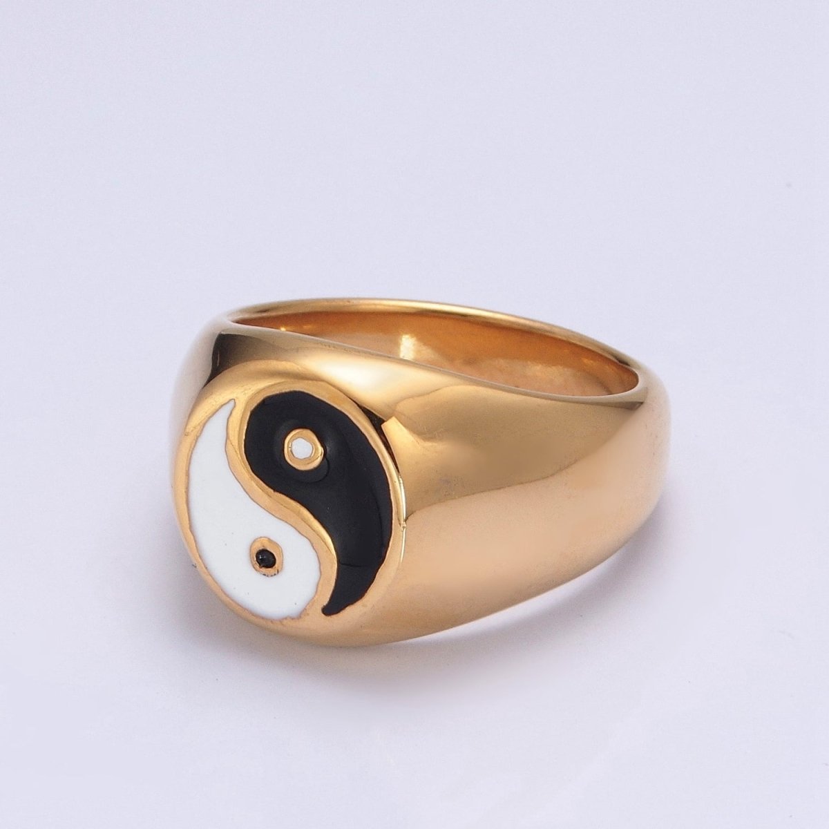 Stainless Steel Ring for Men Yin Yang Ring Signet Gold Silver Taiichi Ring Couple Ring S-057 ~ S-060