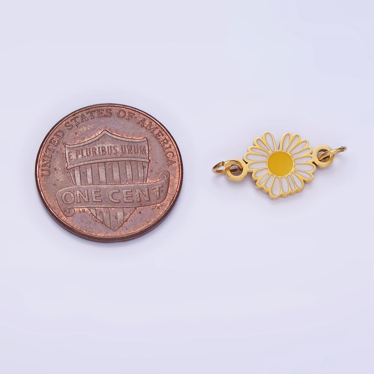 Stainless Steel Sunflower Enamel Connector | G358