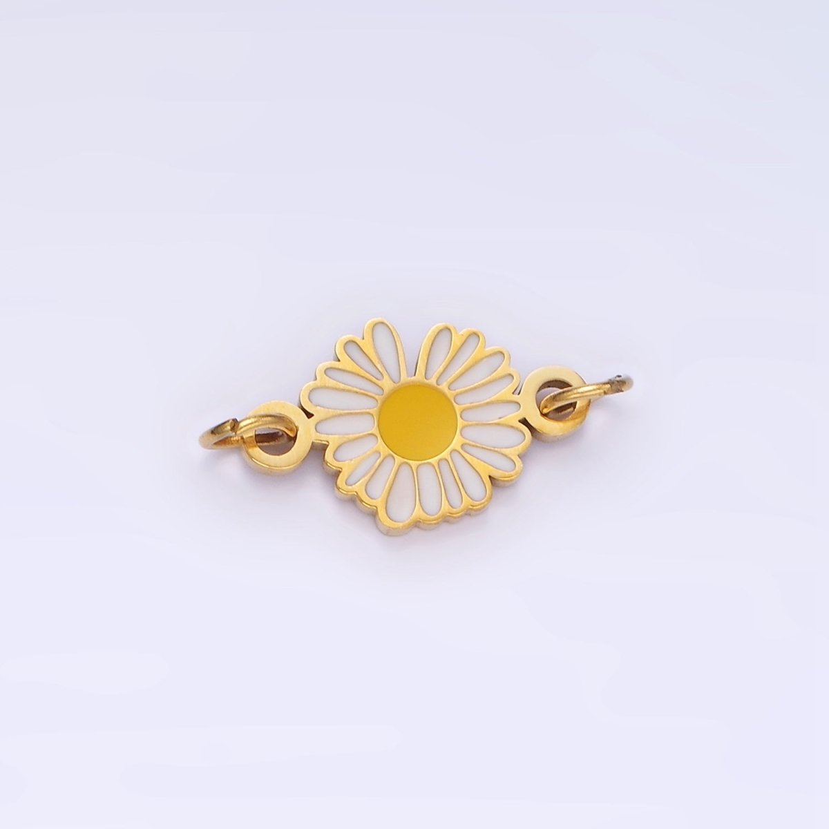 Stainless Steel Sunflower Enamel Connector | G358