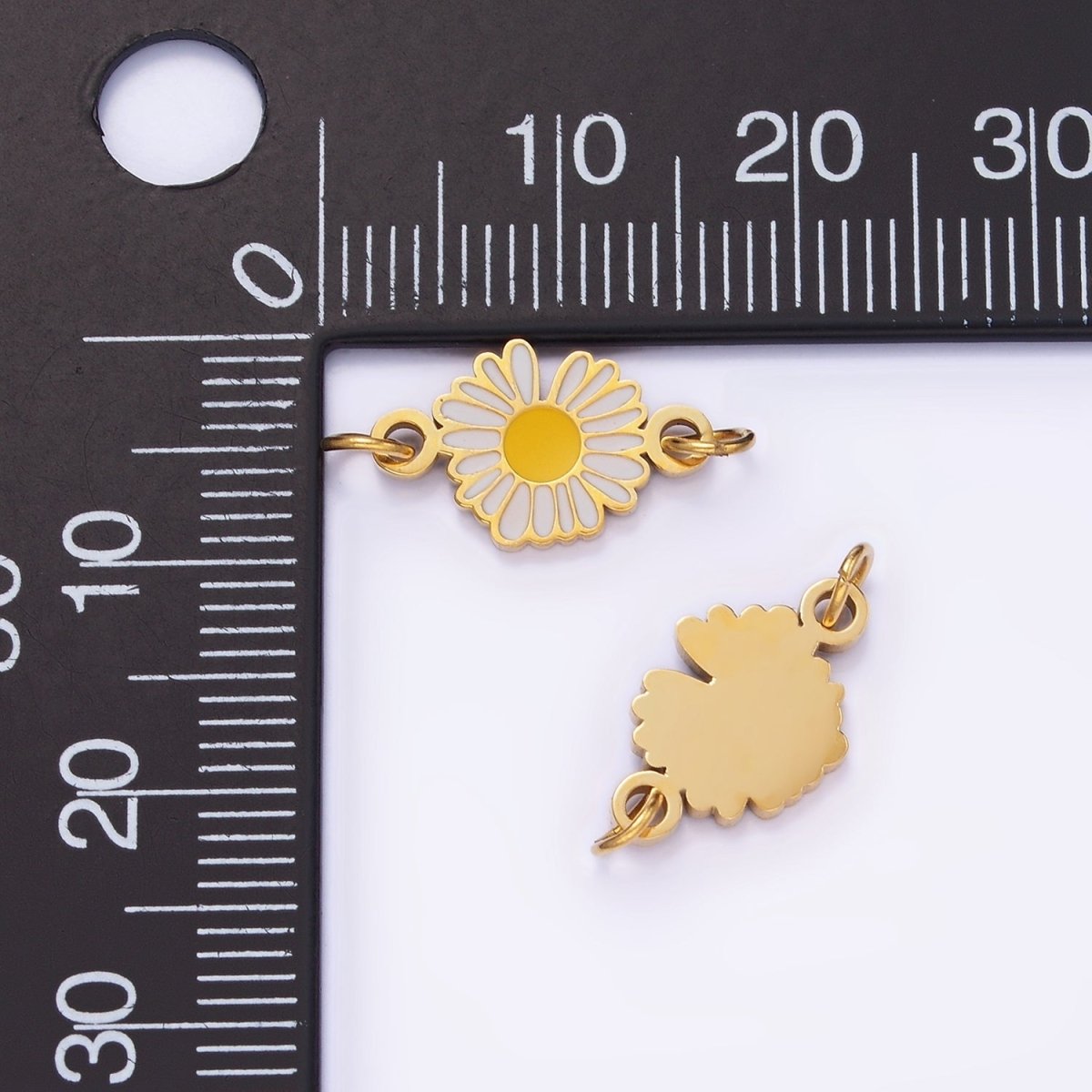 Stainless Steel Sunflower Enamel Connector | G358