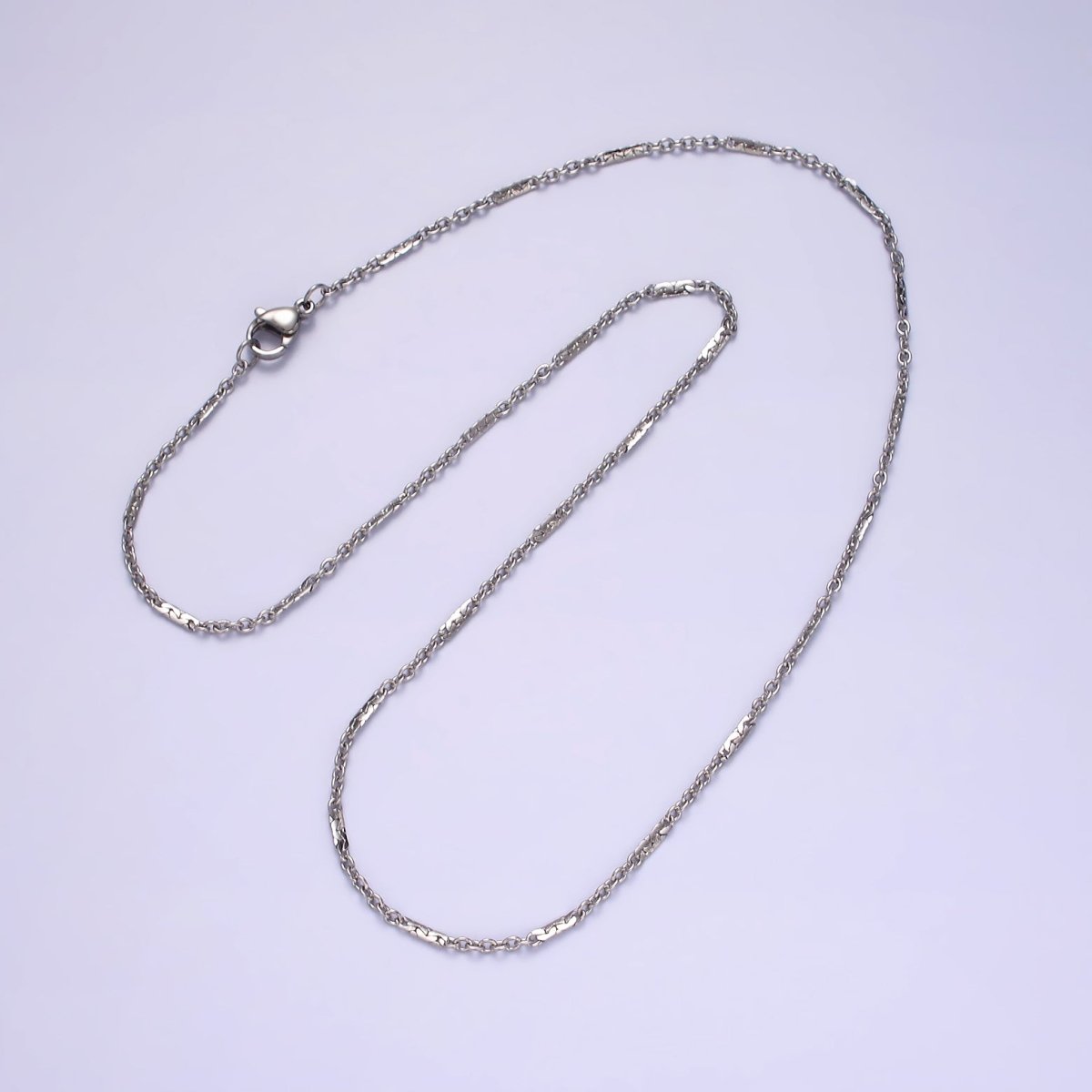 Stainless Steel Tube Chain Necklace Dainty 0.8mm Cable Chain Jewelry Making 19.69 inch Women Necklace | WA-2114 Clearance Pricing