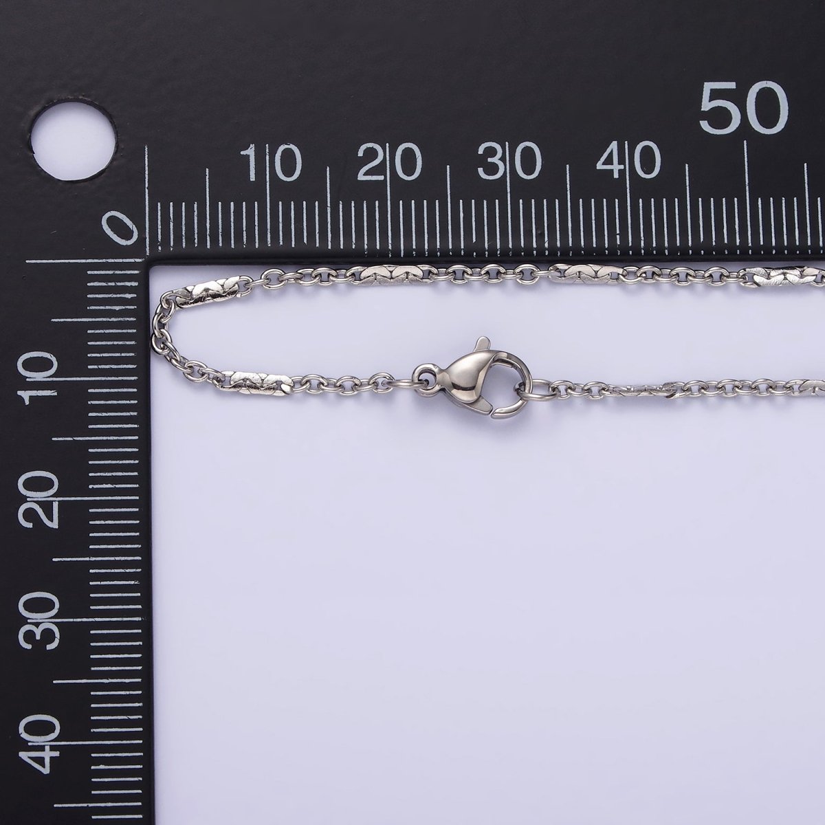 Stainless Steel Tube Chain Necklace Dainty 0.8mm Cable Chain Jewelry Making 19.69 inch Women Necklace | WA-2114 Clearance Pricing