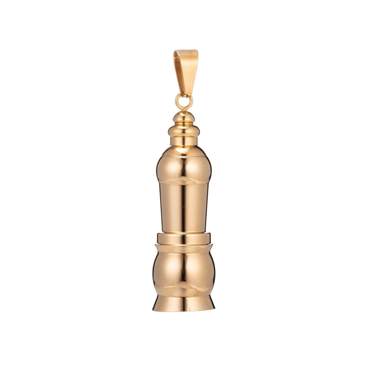 Stainless Steel Urn Necklace, Ashes Charm, Memorial Pendant, Cremation Necklace, Ash Vial, Gold Necklace, Findings for Jewelry Making J-627