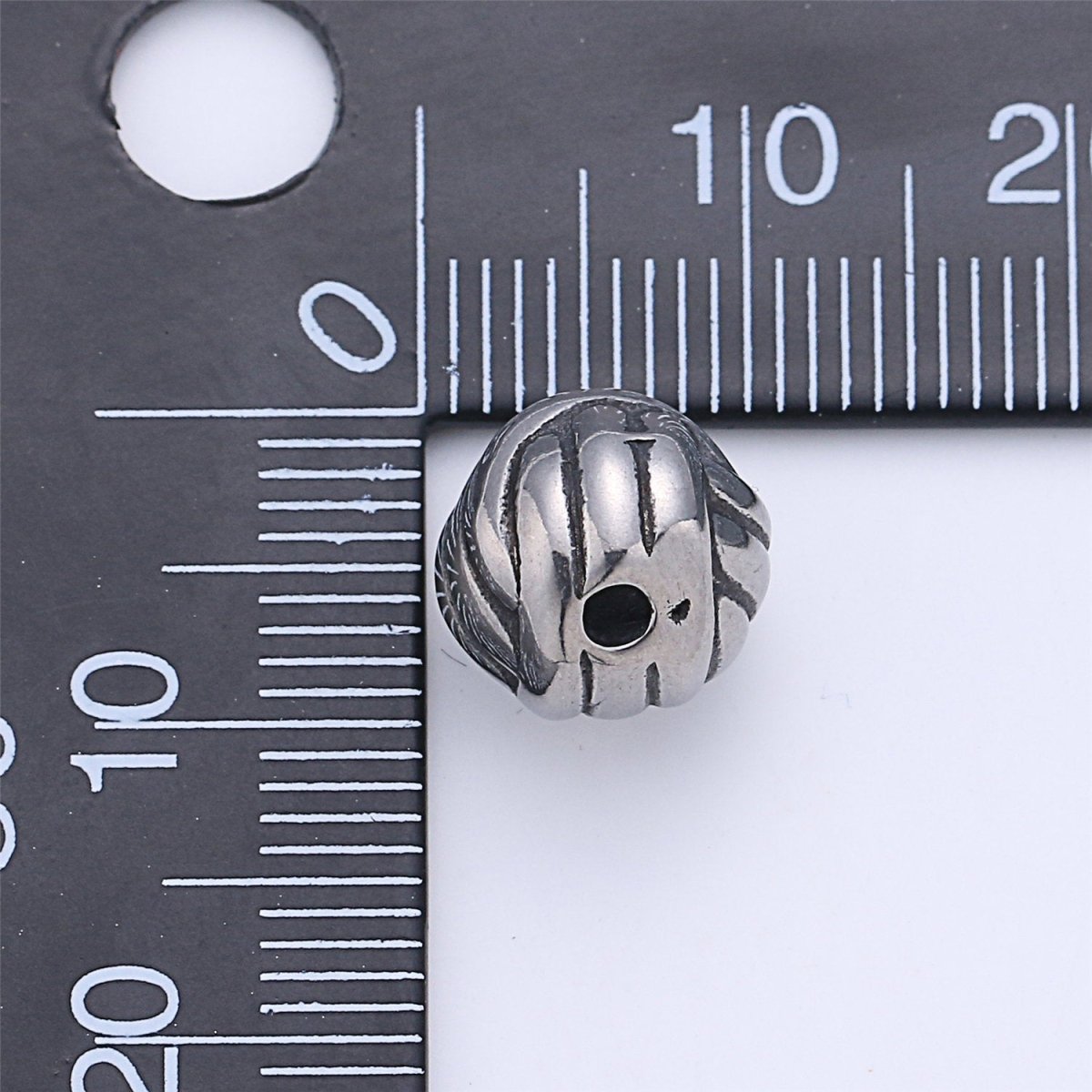 Stainless Steel Volleyball Training Charm Spacer Bead, for DIY Jewelry Making European Charms Beaded Bracelet, Bead Size 10x10mm B-429