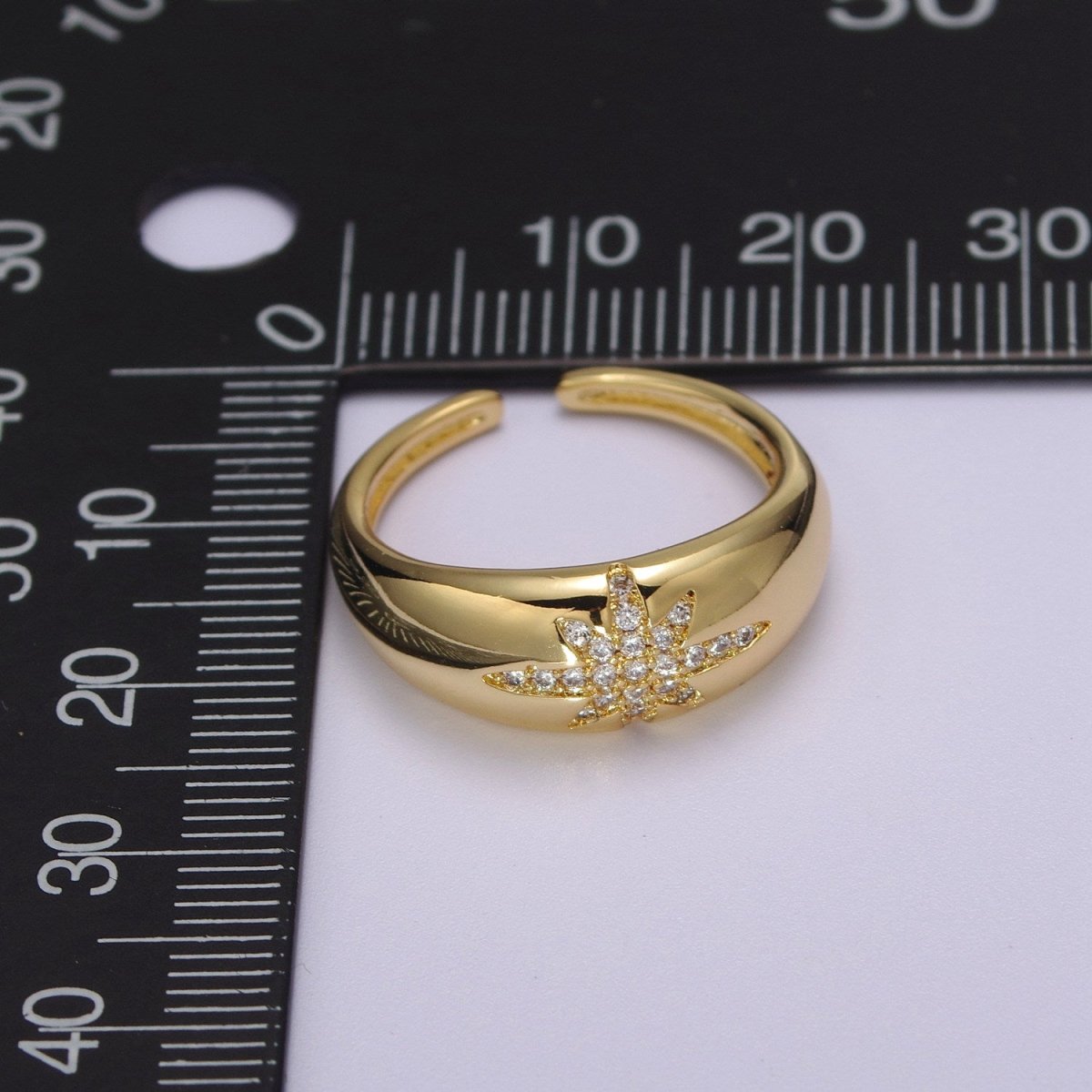 Star Dome Ring, Adjustable Gold Ring, Chunky Ring, Stackable Ring for Statement Jewelry Birthday Gift Idea for Her woman ring S-169