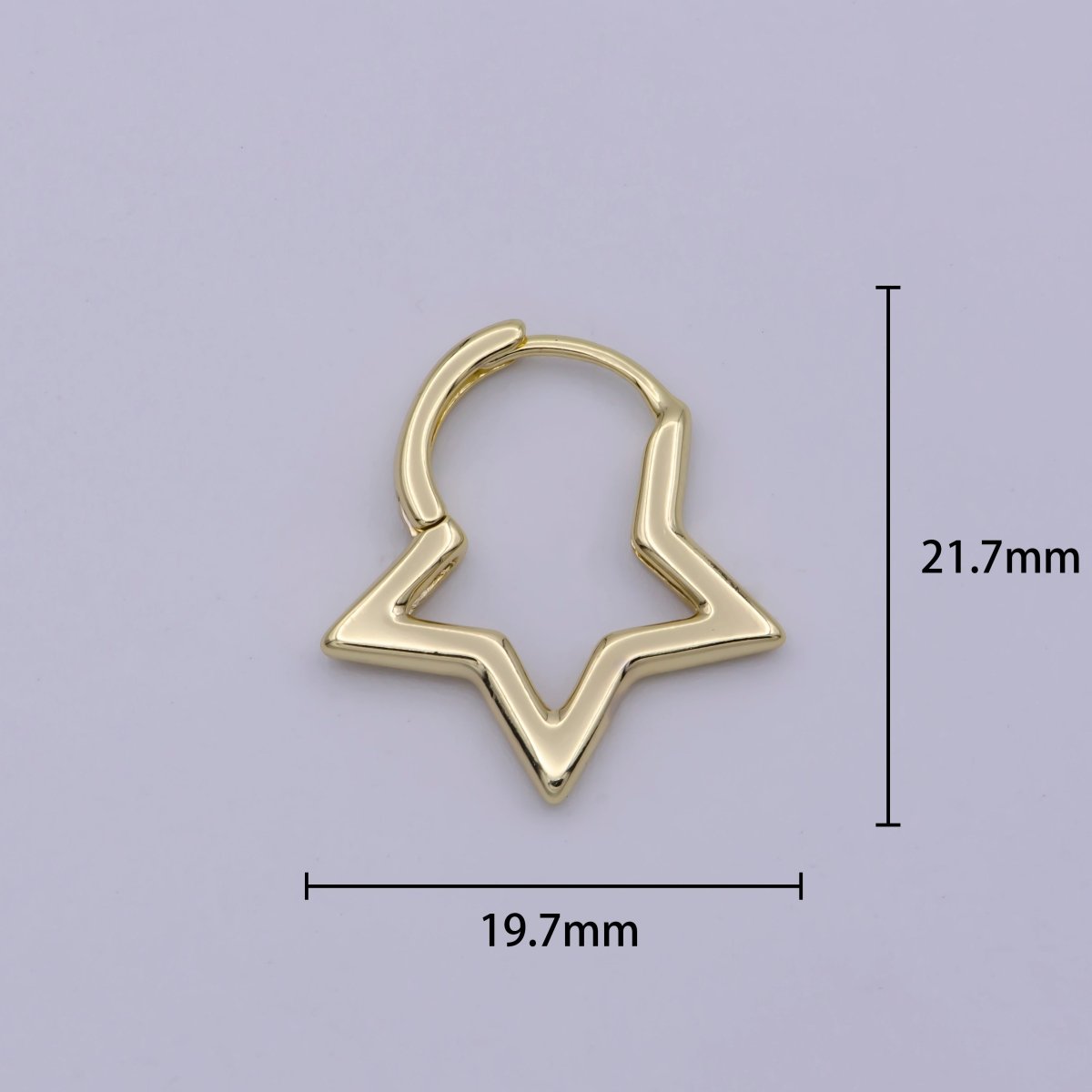 Star Huggie Earring, Stacking Earring, Hypoallergenic Huggie, Simple Hoop, Minimalist Earring, Everyday Earring, Hugger Earring Hoop, Gift For Her Celestial Star T-216