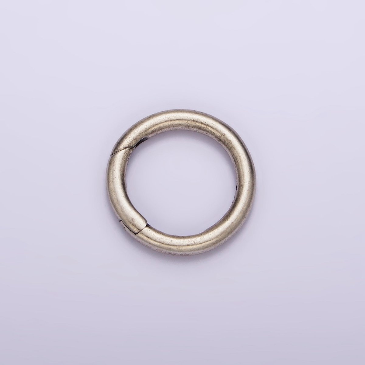 Sterling Silver Hinged Round Push Gate Ring Clasp Charm Pendants Interchangeable Connectors SL-311