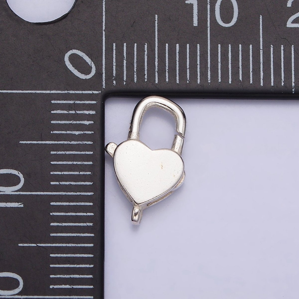 OS Sterling Silver S925 13mm Heart Lobster Claw Clasps Closure Jewelry Making Supply | SL-289