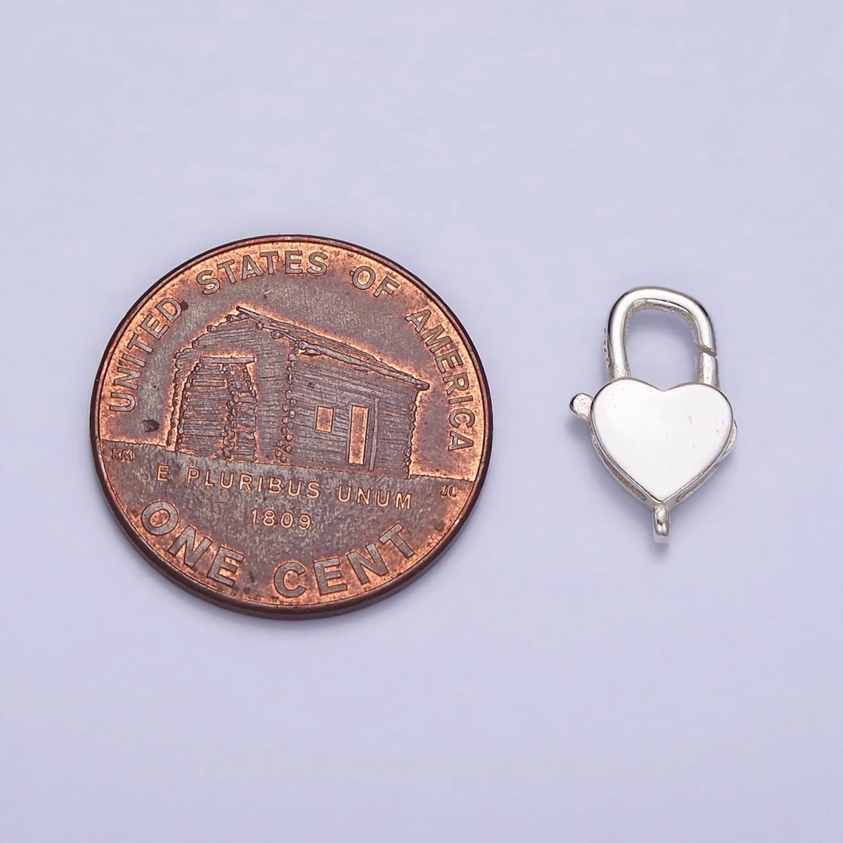 OS Sterling Silver S925 13mm Heart Lobster Claw Clasps Closure Jewelry Making Supply | SL-289