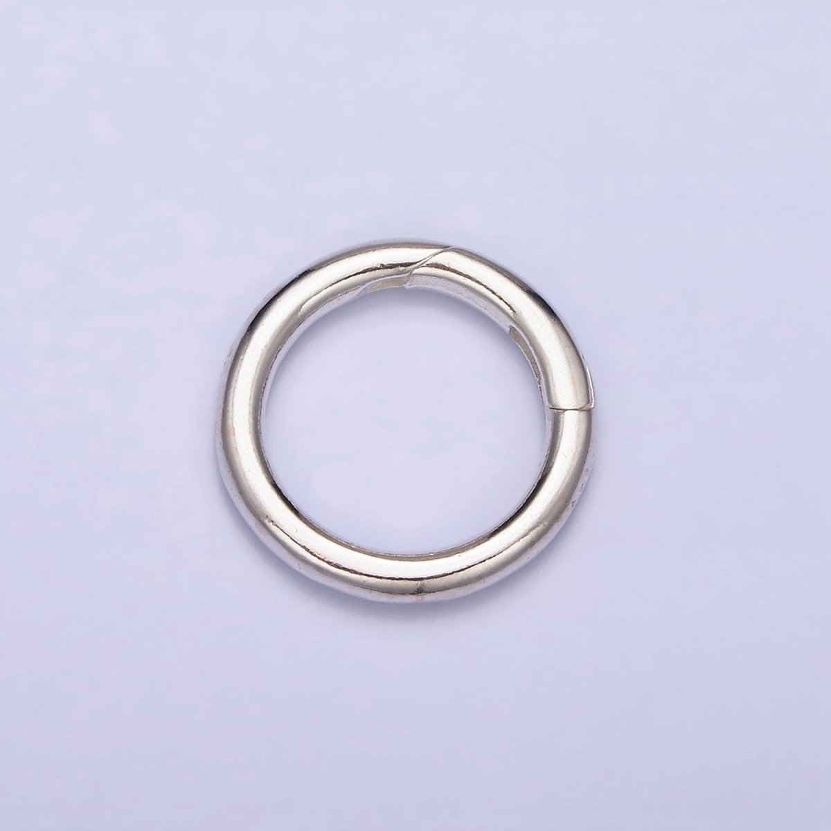 OS Sterling Silver S925 16.5mm Round Push Spring Gate Ring Closure Jewelry Making Supply | SL-292