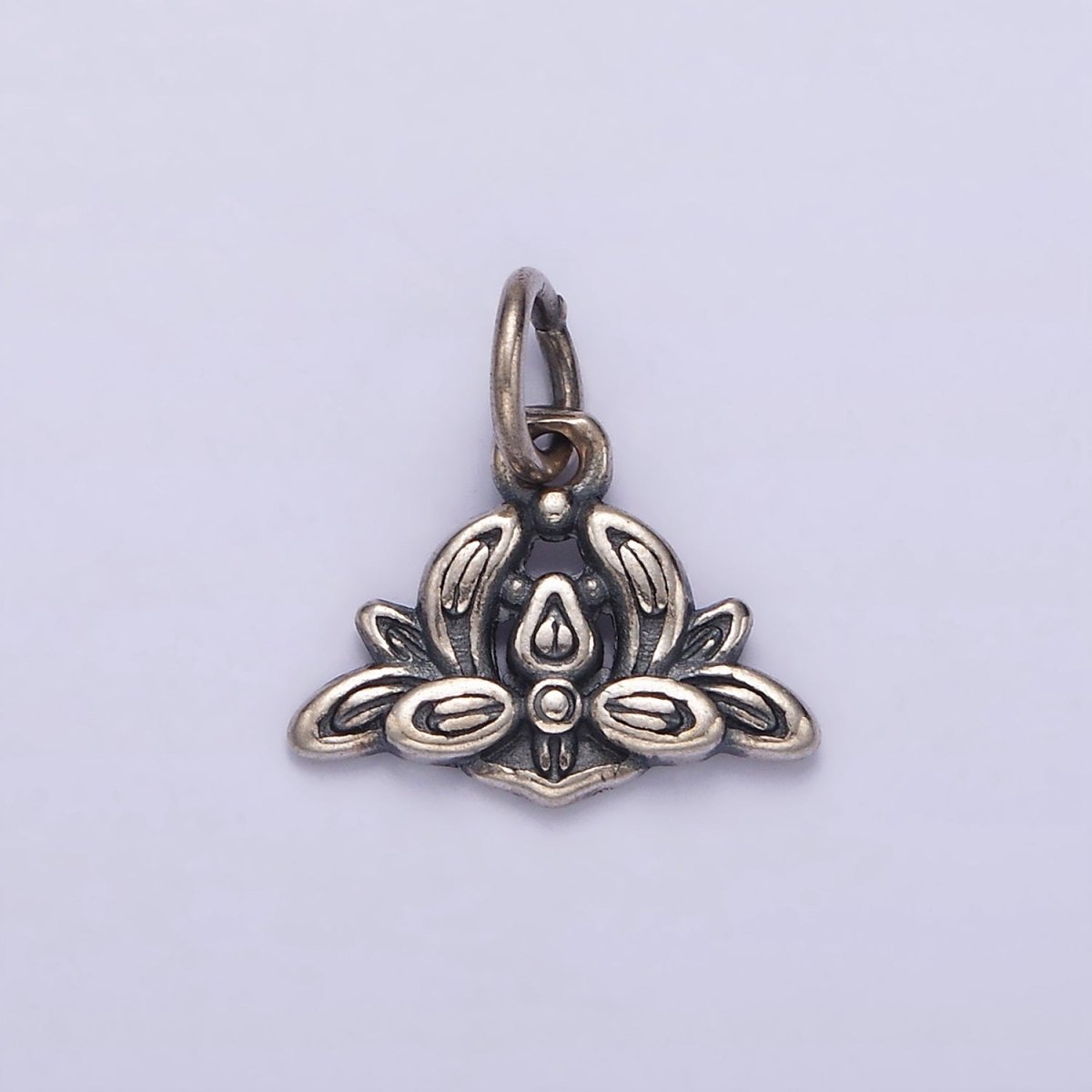 Sterling Silver S925 Flower Leaf Nature Arrangement Charm | SL-380