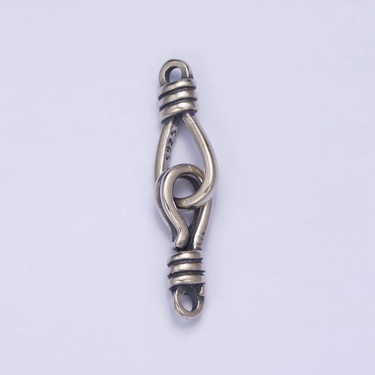 Sterling Silver S925 Oval Double Hook 30mm Connector | SL-291