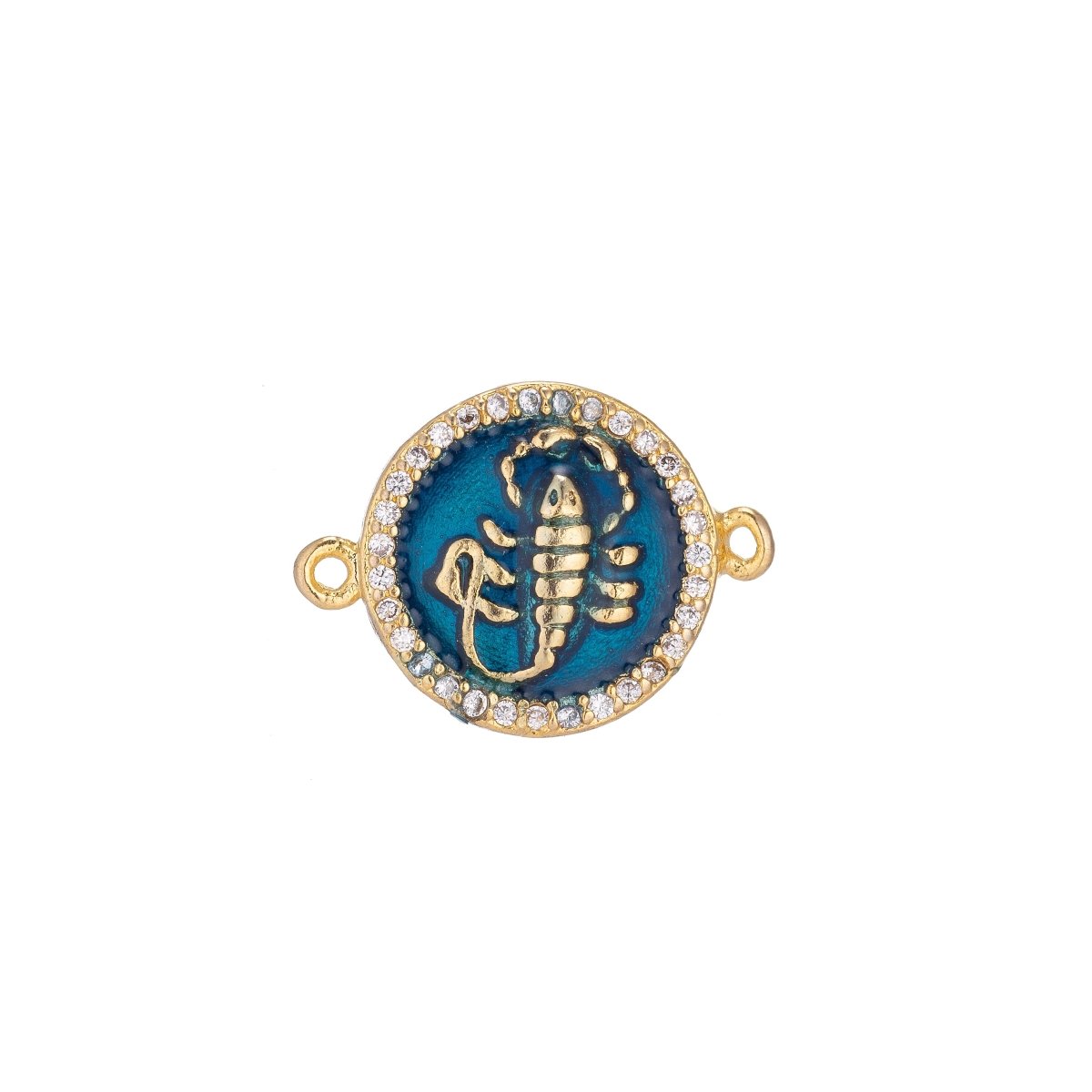 Teal Gold Filled Scorpion Connector F-042