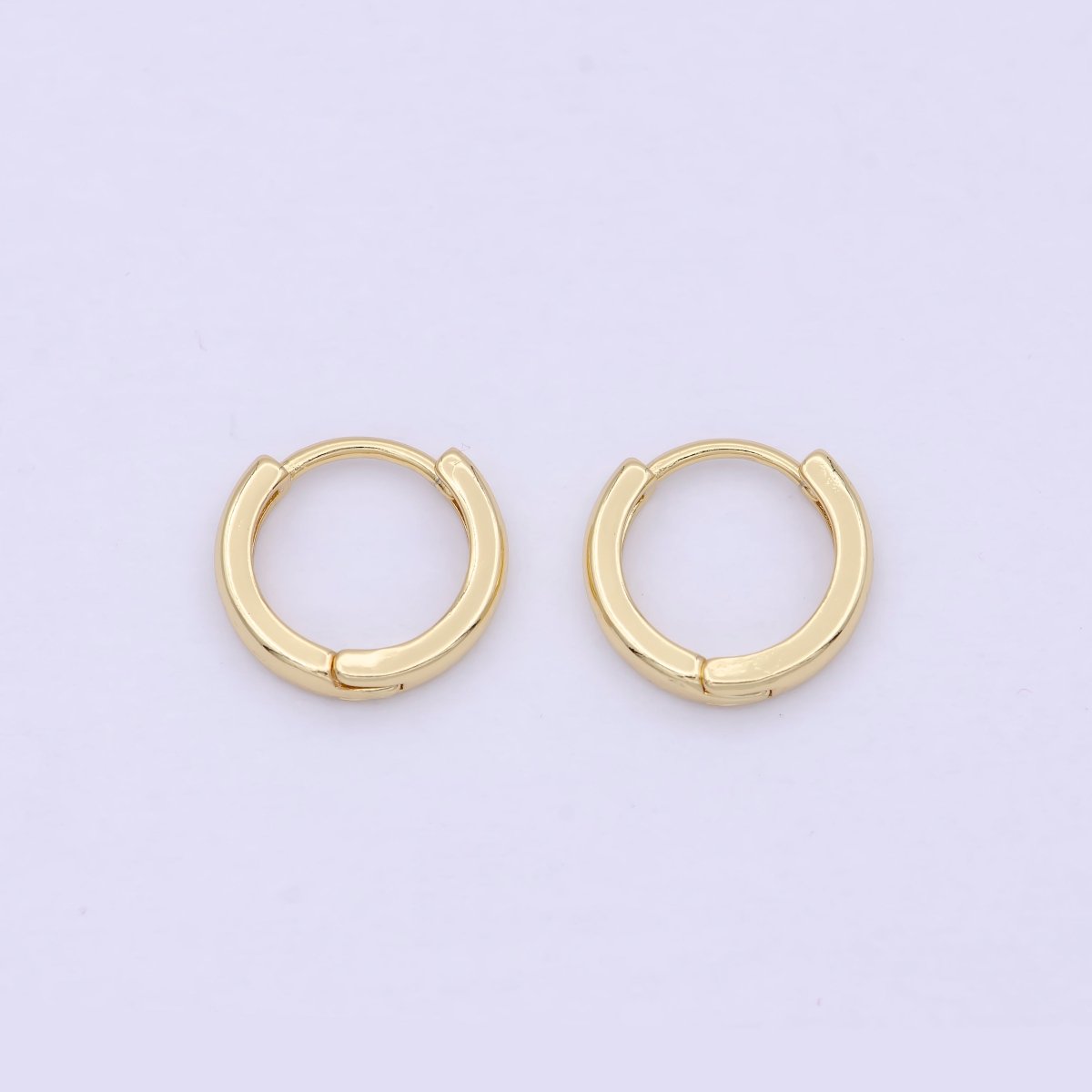 Tiny Gold Rounded Huggie Hoop Earrings, Small Hoop Earring, Cartilage Hoop, Huggie Tragus Hoop, Gold Conch Hoop p-244