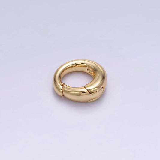 Tiny Oval Hinged Ring Push Gate Clasps 14k Gold Filled Spring Gate Clasp Charm Holder Z-727
